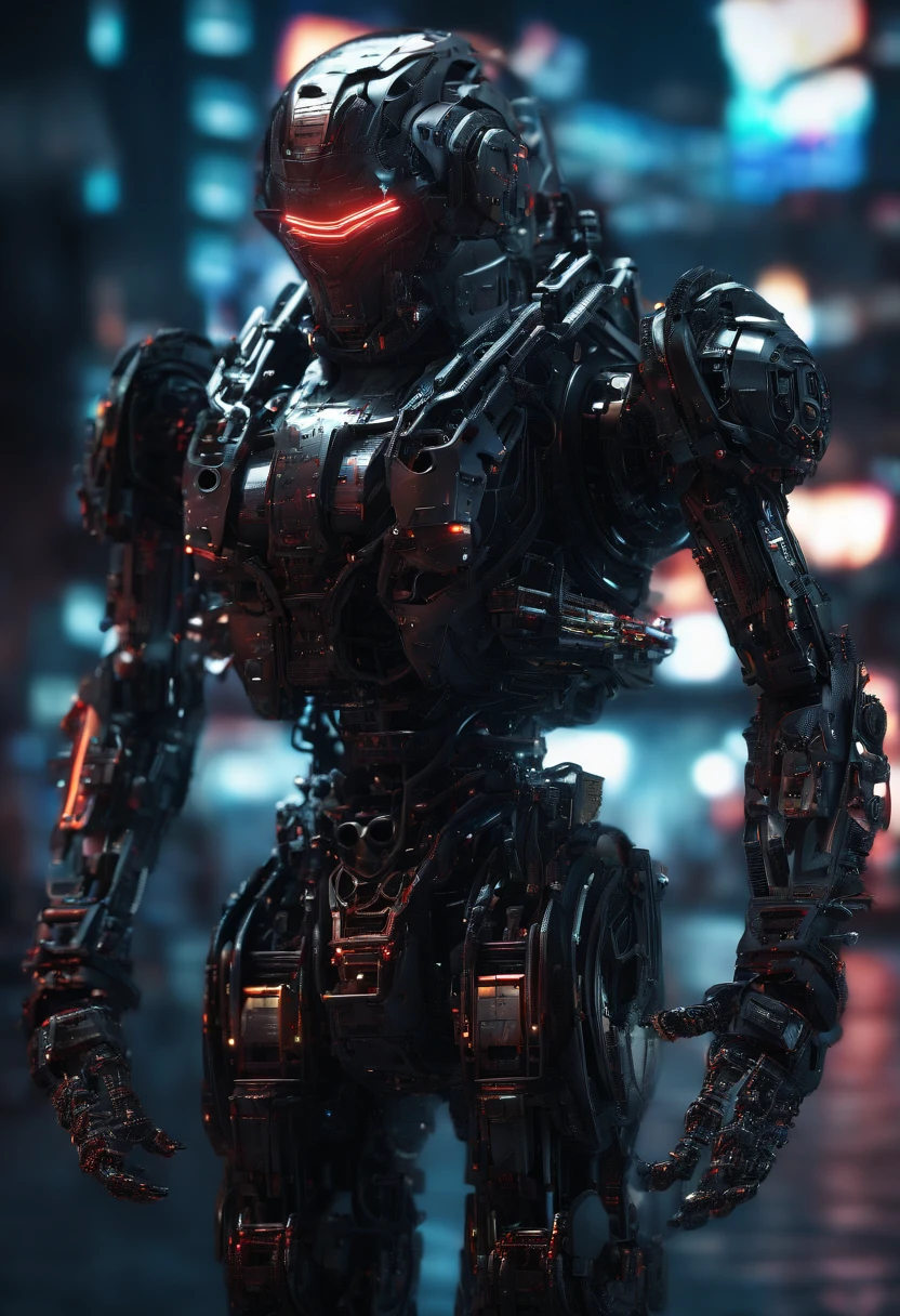 well edited photography,(beautiful image:1.5),night time,snow,Santa Claus outfit,robot,mech,High quality,Best quality,8K wallpaper,Ultra-detailed,high resolution,(Intricate details:1.3),(Ultra-detailed:1.3),(Sharp focus:1.3),(Natural lighting:1.05),Perfect ???????,Perfect hands,Extremely detailed eyes,Extremely detailed body,extremely detailed finger,(realistic:1.5),(Bright lighting),dark ambiance, High contrast between light and shadow,dim light