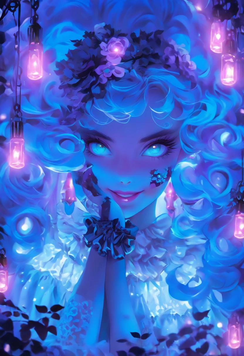 In a moonlit night, a blue-haired gothic lolita casting glowing purple spells. Her eyes, detailed and captivating, filled with determination and a touch of mischief. Her lips, beautifully detailed, curled into an enchanting smile. The intricate lace and ruffles of her gothic lolita attire complement her ethereal presence.

The scene is bathed in an otherworldly glow, with the moon's soft light illuminating the surroundings. A misty forest provides a mysterious backdrop, its trees casting long, eerie shadows. The air is heavy with magic, as swirling purple spells emanate from the lolita's hands.

The artwork showcases the finest craftsmanship, with ultra-detailed strokes bringing the lolita's enchanting presence to life. The colors are vivid, with the purple spells contrasting against the dark blues and blacks of the night. The lighting creates a dramatic atmosphere, emphasizing the magical aura surrounding the lolita.

The medium used for this artwork is a mix of digital illustration and photorealistic rendering. The combination of these techniques creates a unique style that blends fantasy and reality. The attention to detail and the use of physically-based rendering techniques add depth and realism to the artwork.

The overall artistic style is a fusion of gothic and fantasy elements. It portrays a sense of mystery and allure, capturing the essence of the gothic lolita subculture. The color palette is dominated by shades of blue and purple, enhancing the magical atmosphere of the scene.

This prompt aims to generate a high-quality, detailed artwork. The emphasis on realism and the use of professional techniques ensure that every aspect of the artwork is meticulously crafted. The result is a masterpiece that transports the viewer into a world of magical possibilities.

Tags: blue-haired, gothic lolita, glowing purple spells, moonlight, detailed eyes, detailed lips, misty forest, swirling spells, enchanting smile, intricate lace, ruffles, ethereal presence, otherwor