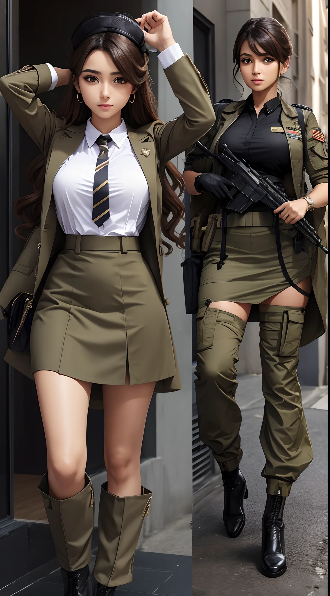 OfficerA, army suit, Skirt, SheikZ