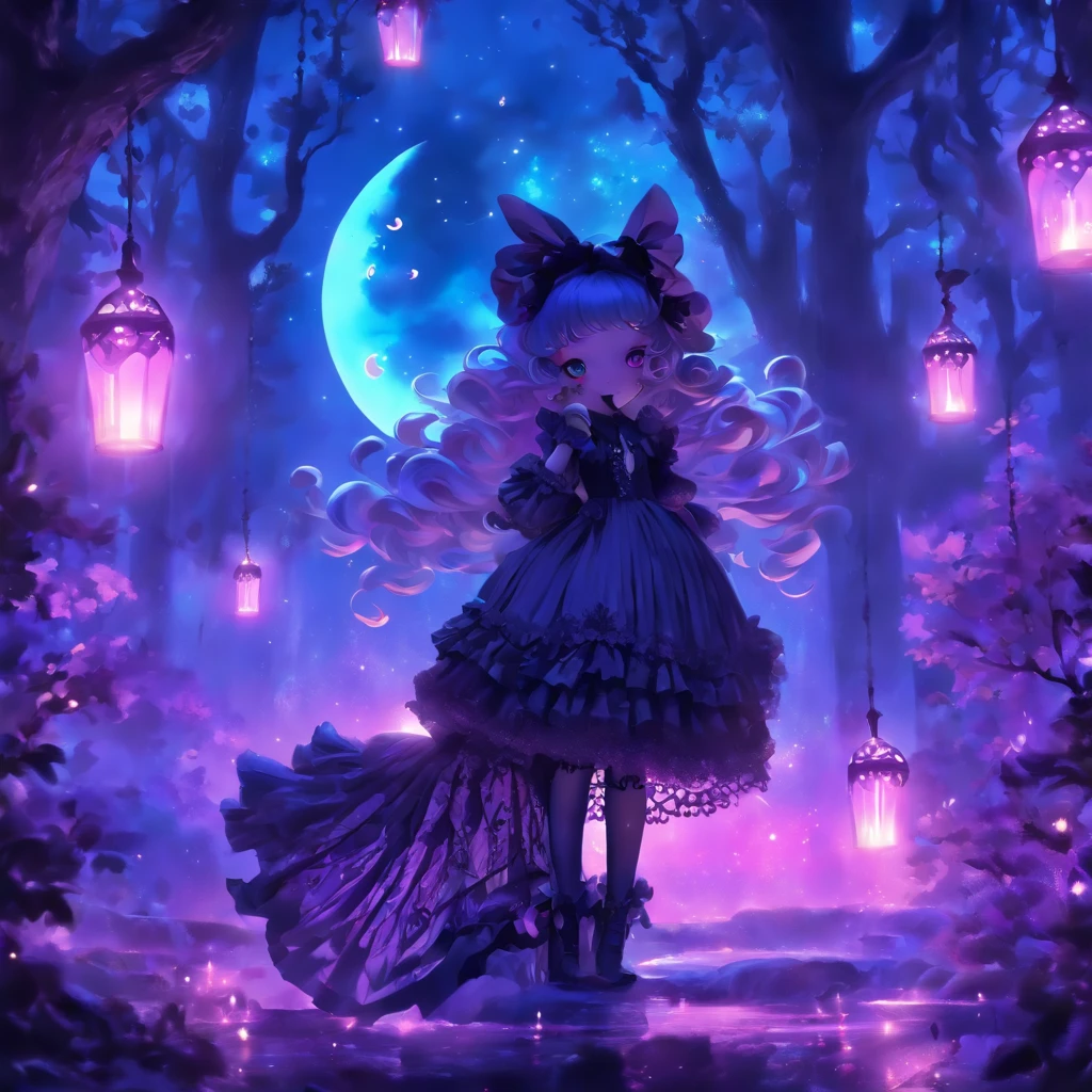 In a moonlit night, a blue-haired gothic lolita casting glowing purple spells. Her eyes, detailed and captivating, filled with determination and a touch of mischief. Her lips, beautifully detailed, curled into an enchanting smile. The intricate lace and ruffles of her gothic lolita attire complement her ethereal presence.
The scene is bathed in an otherworldly glow, with the moon's soft light illuminating the surroundings. A misty forest provides a mysterious backdrop, its trees casting long, eerie shadows. The air is heavy with magic, as swirling purple spells emanate from the lolita's hands.
The artwork showcases the finest craftsmanship, with ultra-detailed strokes bringing the lolita's enchanting presence to life. The colors are vivid, with the purple spells contrasting against the dark blues and blacks of the night. The lighting creates a dramatic atmosphere, emphasizing the magical aura surrounding the lolita.
The medium used for this artwork is a mix of digital illustration and photorealistic rendering. The combination of these techniques creates a unique style that blends fantasy and reality. The attention to detail and the use of physically-based rendering techniques add depth and realism to the artwork.
The overall artistic style is a fusion of gothic and fantasy elements. It portrays a sense of mystery and allure, capturing the essence of the gothic lolita subculture. The color palette is dominated by shades of blue and purple, enhancing the magical atmosphere of the scene.
This prompt aims to generate a high-quality, detailed artwork. The emphasis on realism and the use of professional techniques ensure that every aspect of the artwork is meticulously crafted. The result is a masterpiece that transports the viewer into a world of magical possibilities.
Tags: blue-haired, gothic lolita, glowing purple spells, moonlight, detailed eyes, detailed lips, misty forest, swirling spells, enchanting smile, intricate lace, ruffles, ethereal presence, otherwor
