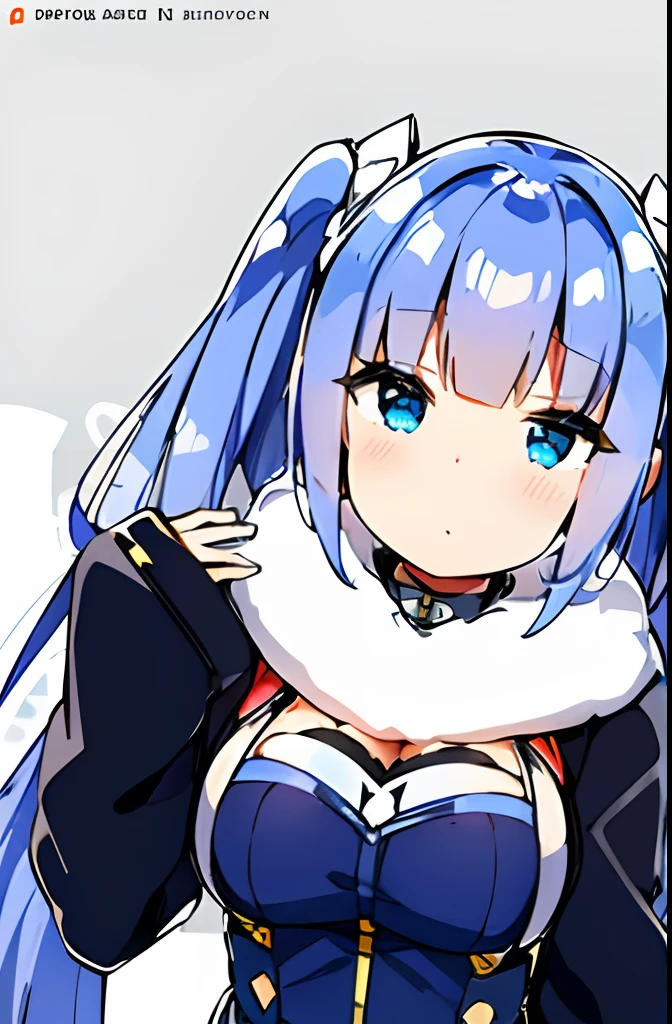 1girl, anchor_symbol, azur_lane, black_thighhighs, blue_eyes, blue_hair, breasts, full_body, hair_ornament, long_hair, long_sleeves, looking_at_viewer, official_art, seaplane, sky-freedom, solo, thighhighs, transparent_background, turret, twintails, vincennes_(azur_lane), vought_os2u_kingfisher