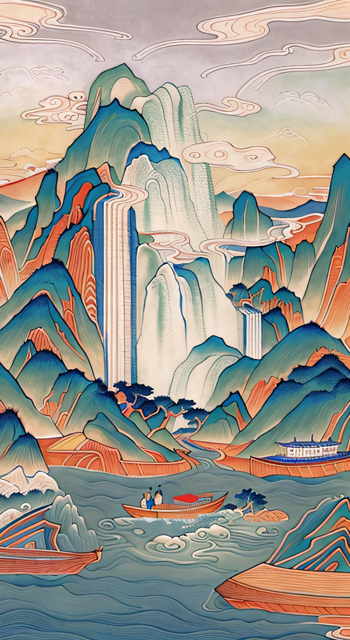 "The Coloring Page of Waterfall and Mountains with Boats in the Water"
(best quality,4k,8k,highres,masterpiece:1.2),ultra-detailed,(realistic,photorealistic,photo-realistic:1.37),line art,highly detailed line art,super fine ink line art, detailed line art, clean line art, extremely detailed line art, clean and detailed ink line art, spontaneous lines, intricate lines, inspired by Hokusai