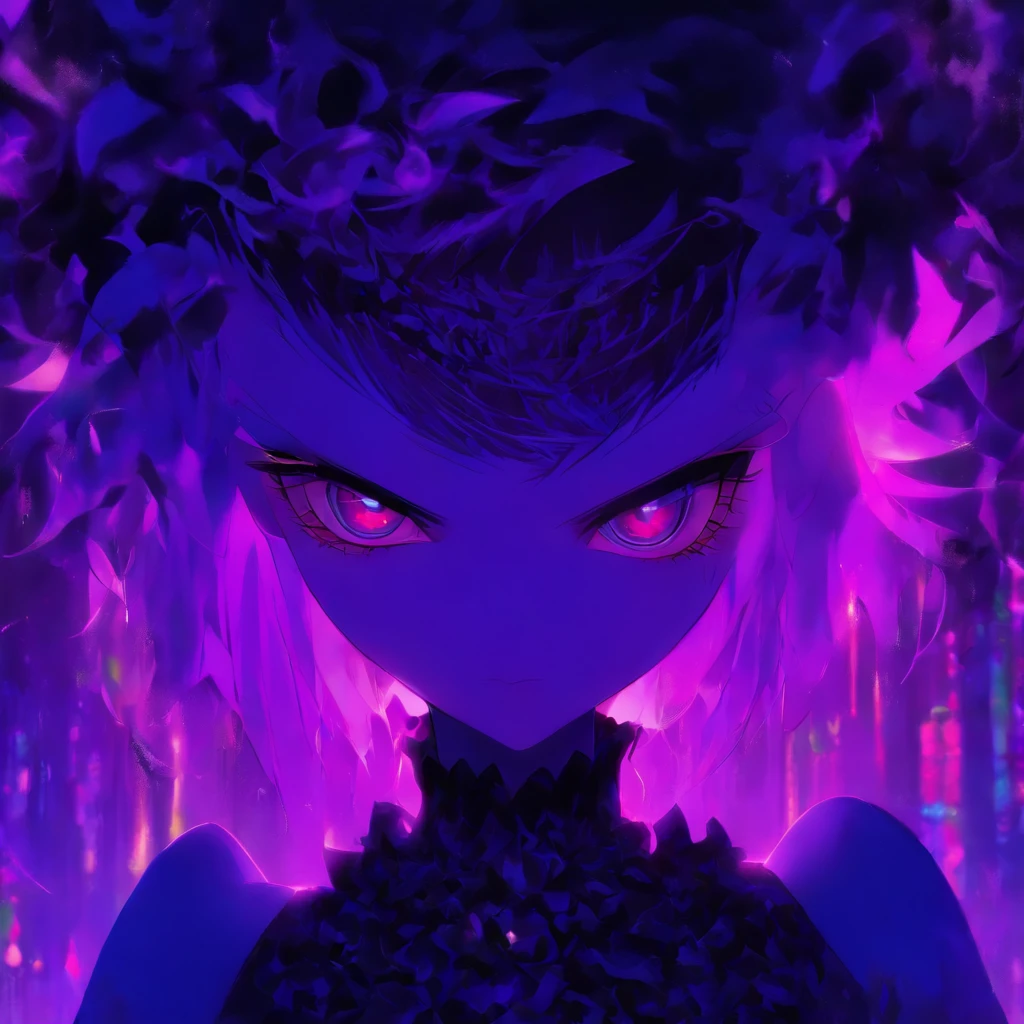androgynous male Gothic lolita with purple shaved head
