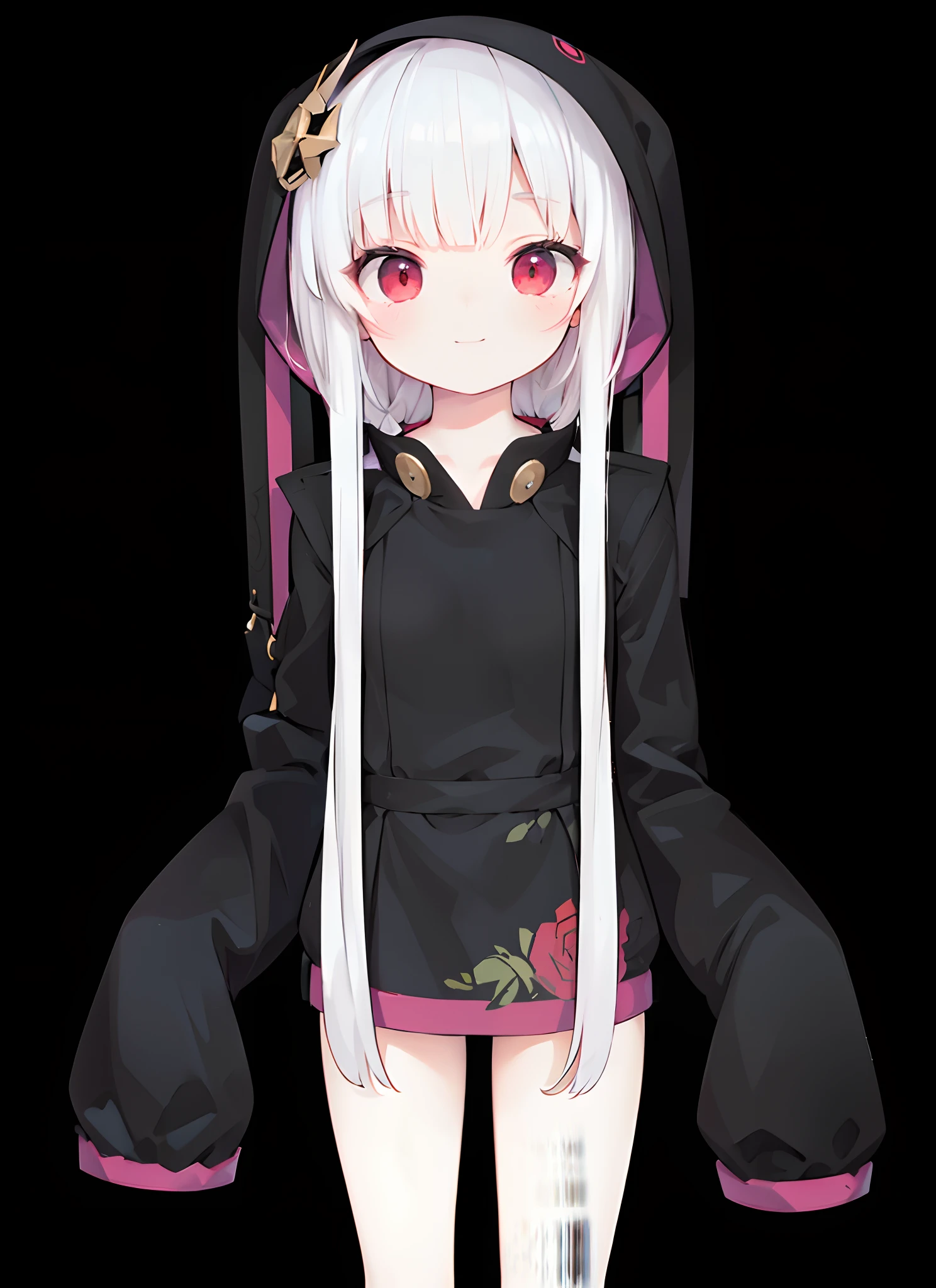 ((tmasterpiece:1.4,best qualtiy))+,(hyper-detailing)+,(Ultra-detailed eyes)+,(Ultra-detailed hair)+,dark red eyes,Girl with a smile