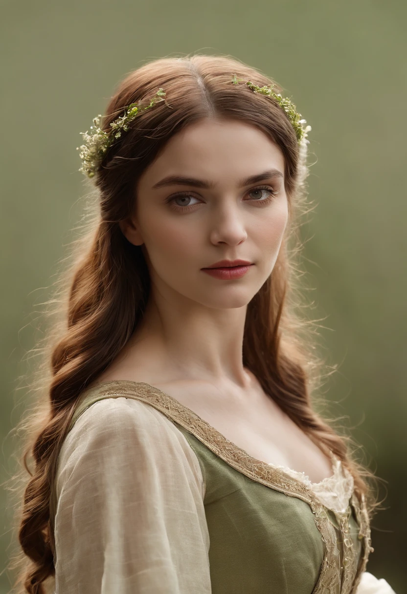 (((uma ferida avermelhada profunda atravessa sua bochecha esquerda))) tez justa, mulher em torno de 19 anos, cabelos brancos naturais, olhos verdes distintos, vestindo kohl, slender and graceful, Beautiful, luz de velas em um ambiente medieval, Ultra sharp focus, tiro realista, roupas femininas medievais, cores tetradicas (cicatriz:1.4)