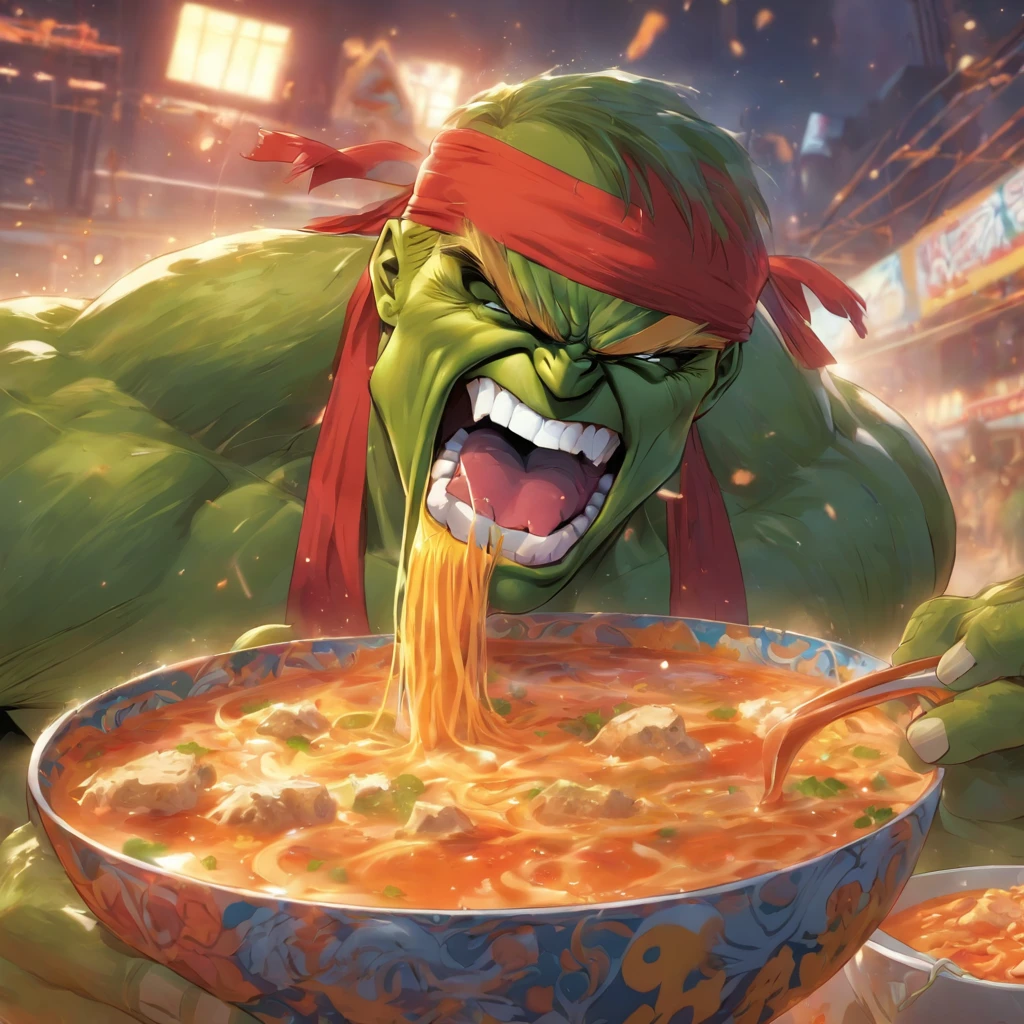 Hulk Hogan eating soup