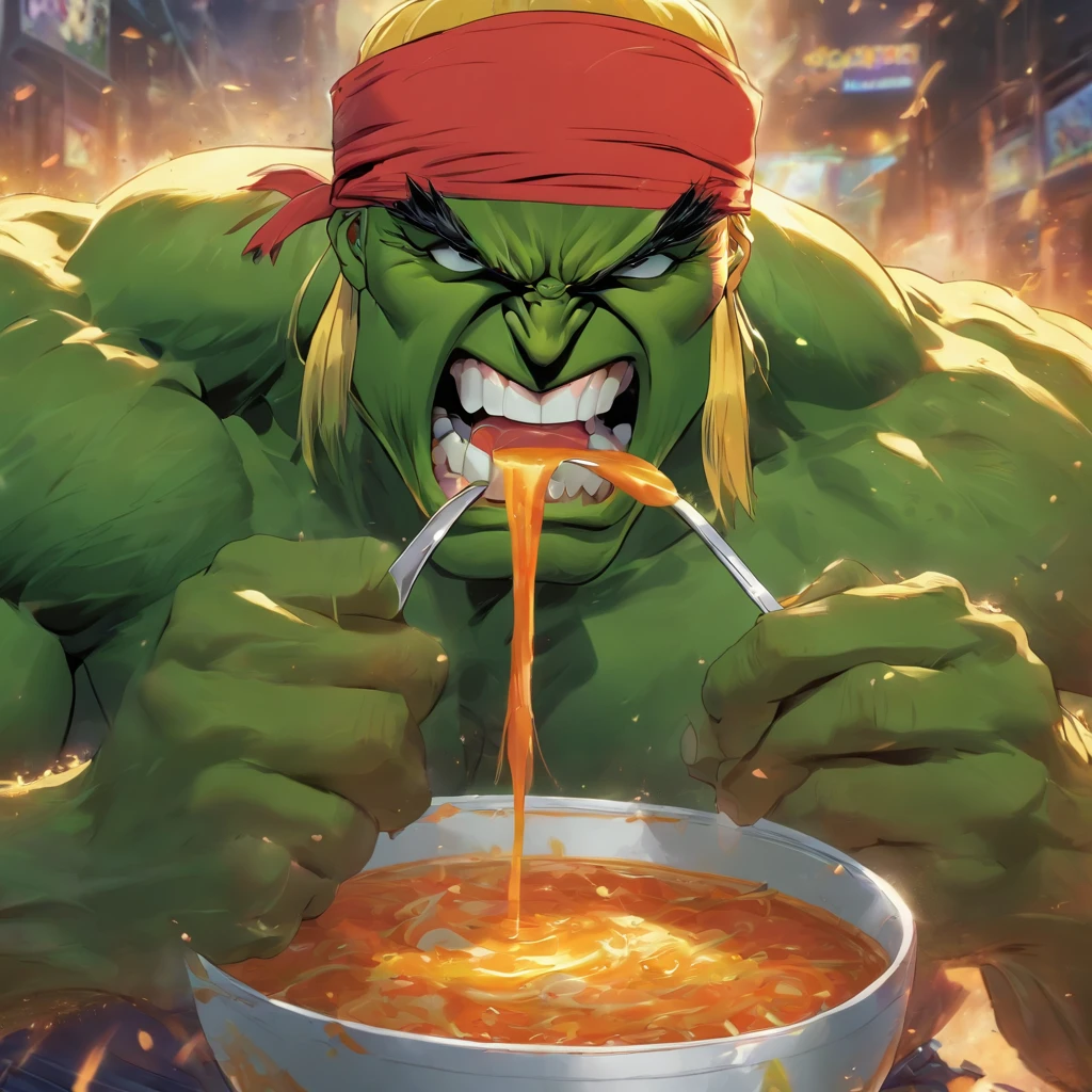 Hulk Hogan eating soup