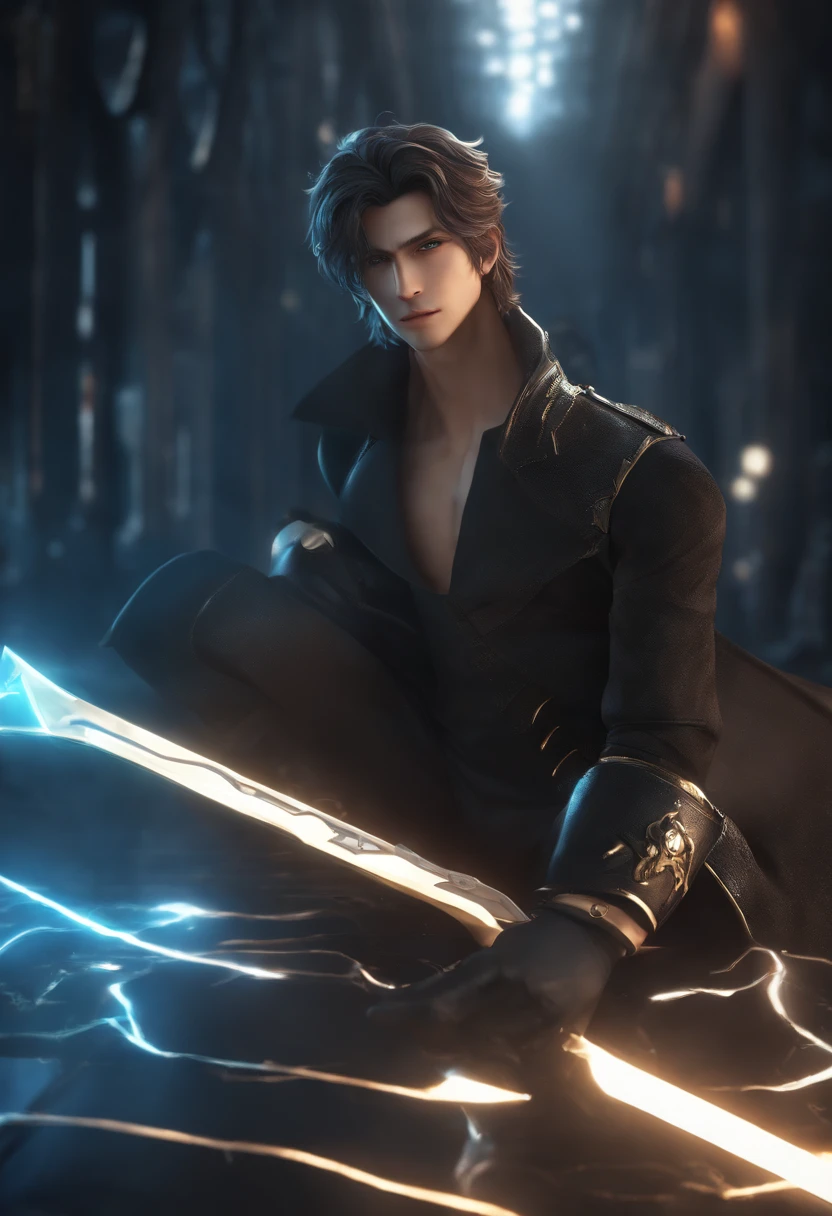 Anime male protagonist. Enigmatic and Mysterious, . Unique and original, . Unconventional and non-conformist, . Ambitious，Visionary, . elicate and refined;, . Impressive and imposing, . Composure and composure, . Serious and reserved, . Silent and reserved) hyper-detailing, high resolution, Super detail, Best quality, Amazing, Top quality, Extremely detailed Cg Unity 8K wallpaper, Cinematic lighting, Cyberpunk, Dark boy,
