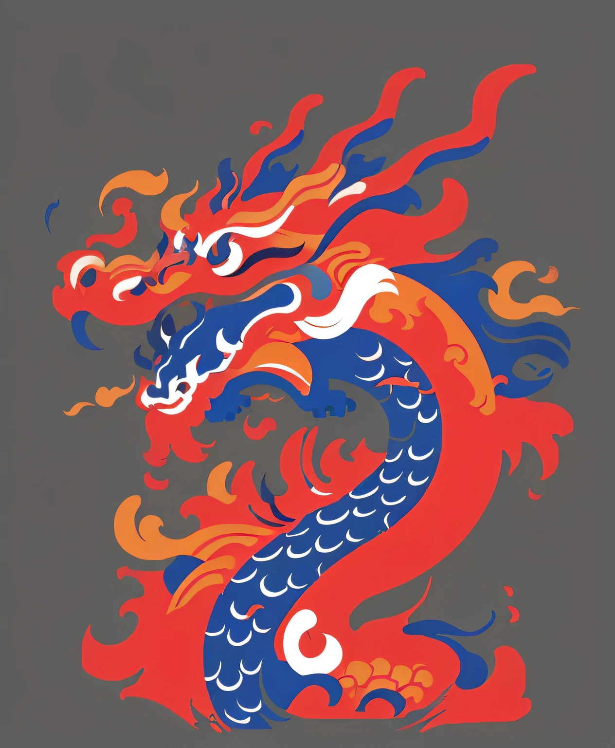 There is a blue and orange red dragon on it, smooth chinese dragon, majestic japanese dragon, Chinese Dragon, chinese dragon concept art, fire flaming dragon serpent, phoenix dragon, dragon design language, Dragon Art, fire flaming serpent, A dragon, dragon breathing fire, firebreathing dragon, firebreathing dragon, ''dragon breathing fire, dragon blowing fire above, Fire Dragon