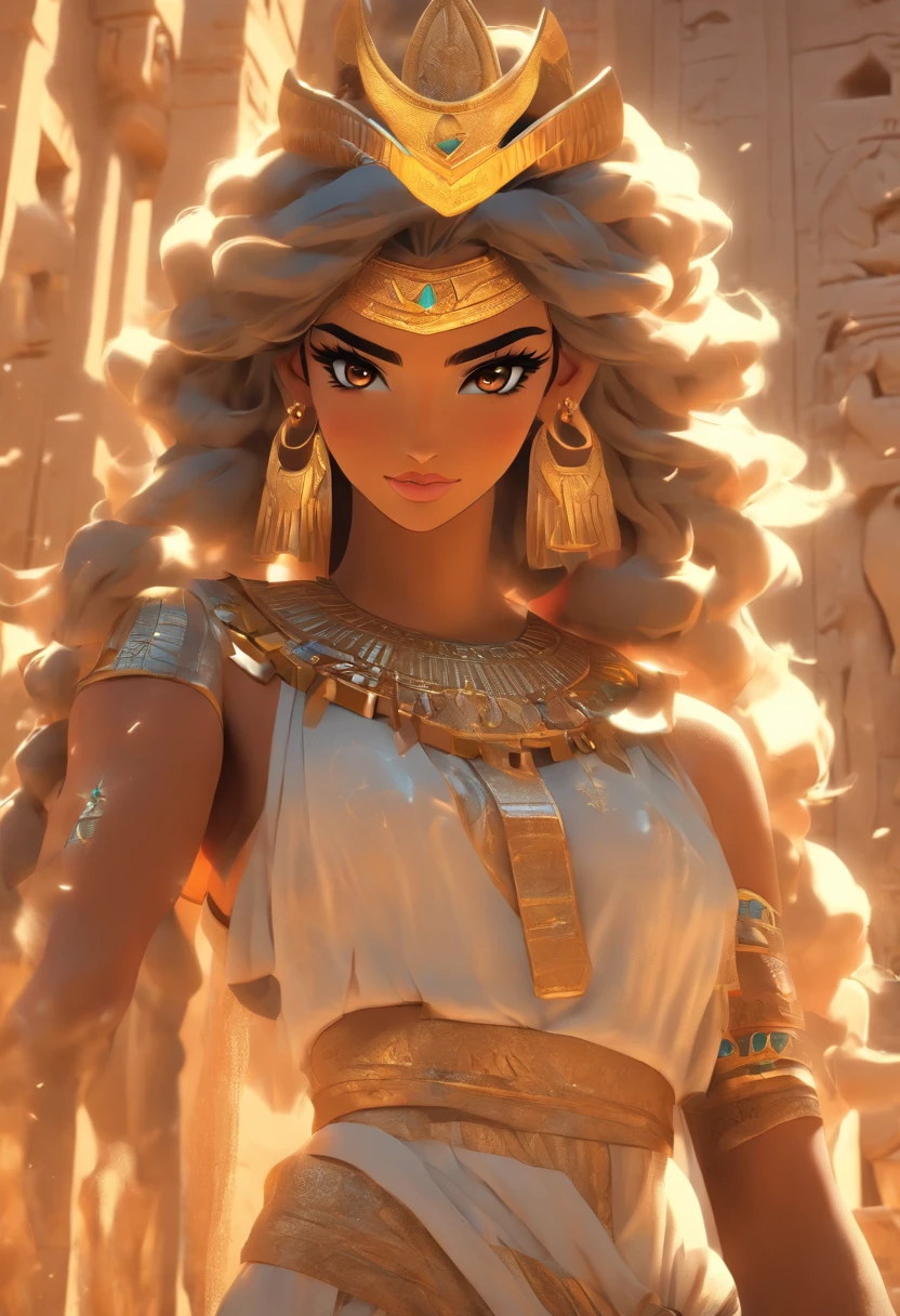 A pretty blonde woman, Ancient Indian costume,  Klares Gesicht, clean white background, Meisterwerk, Super detailliert, Epische Komposition, Ultra-HD, High quality, Extrem detailliert, 8k Hintergrundbild, Super detailliert, 32 Tsd., Indische Mythologie