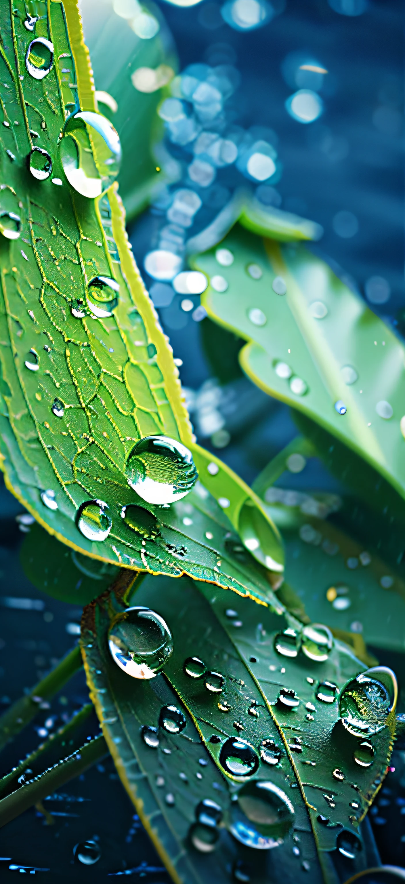 Close-up of water droplets on the leaves, , Dewdrops, droplets, Water droplets, water dripping, detailed droplets, dewdrops, The drops, sprinkles of rain, focus on droplets, rain drops, water dripping, Rain drops, water dripping, beautiful macro close-up imagery, water dripping, plant photography