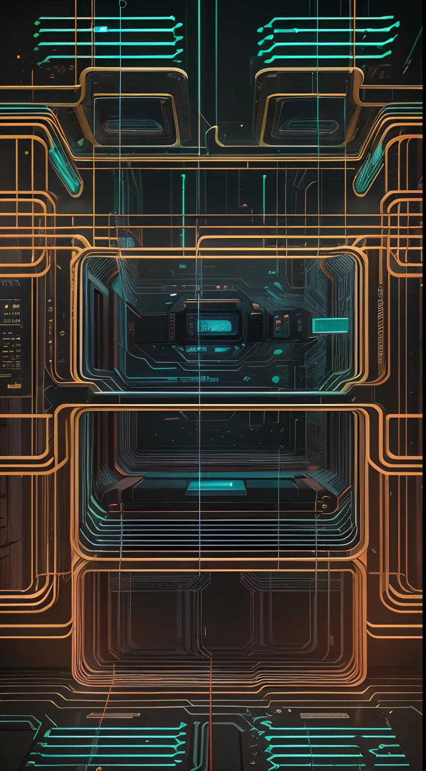 Cyberspace, wireframes, matrix, thrones, minimal, abstracted, Virtual reality, Black background, Neon lights, Virtual interfaces,