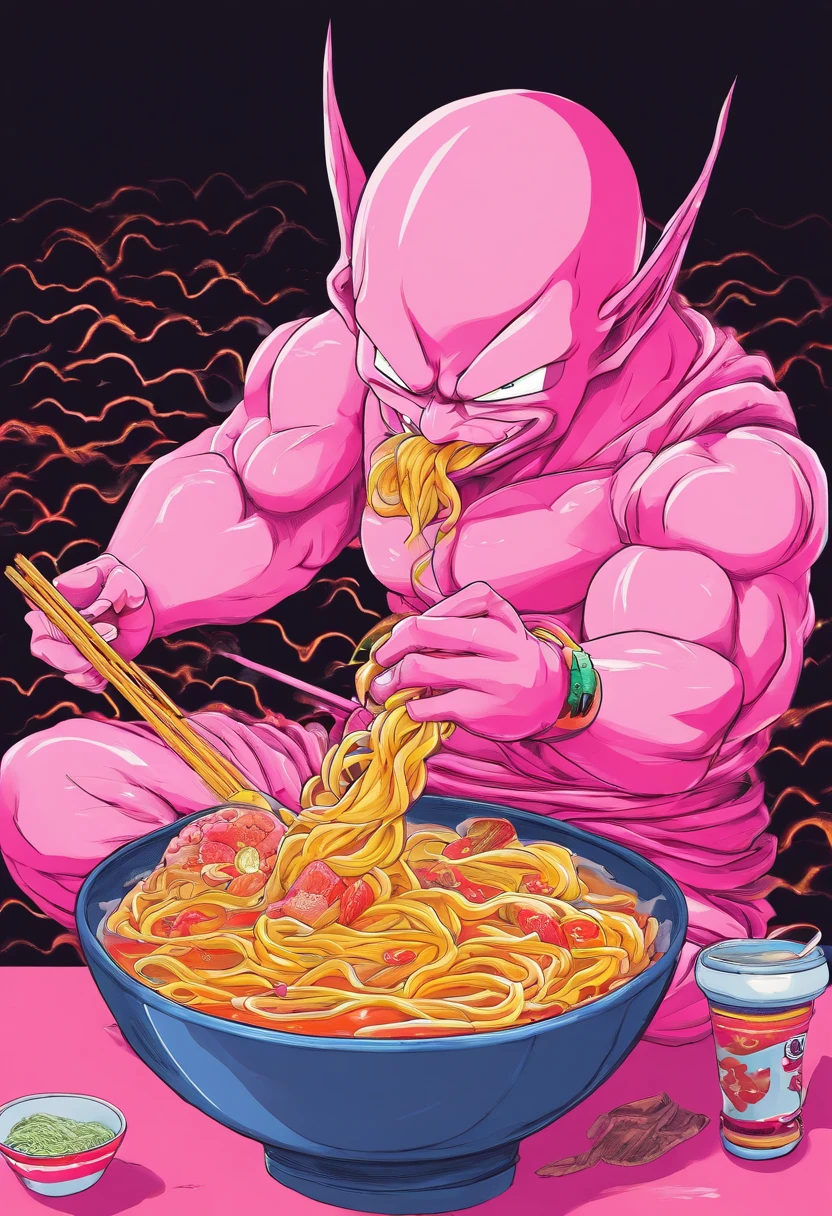 Majin Buu, original form, eating ramen