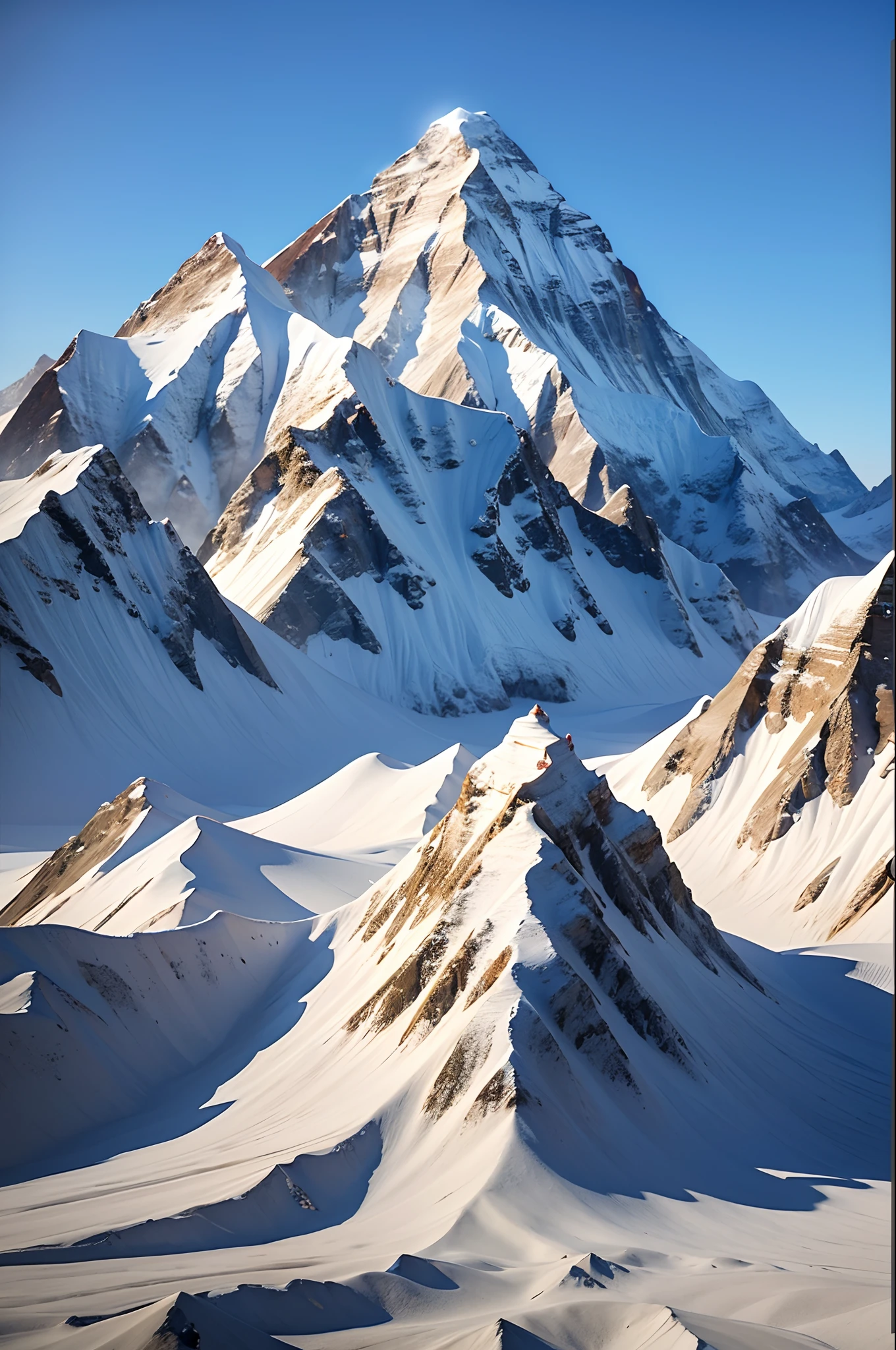 A Pixar 3D rendering of Mount Everest in all its glory, realistic and immersive, similar to the artistry of Pixar Animation Studios --auto --s2