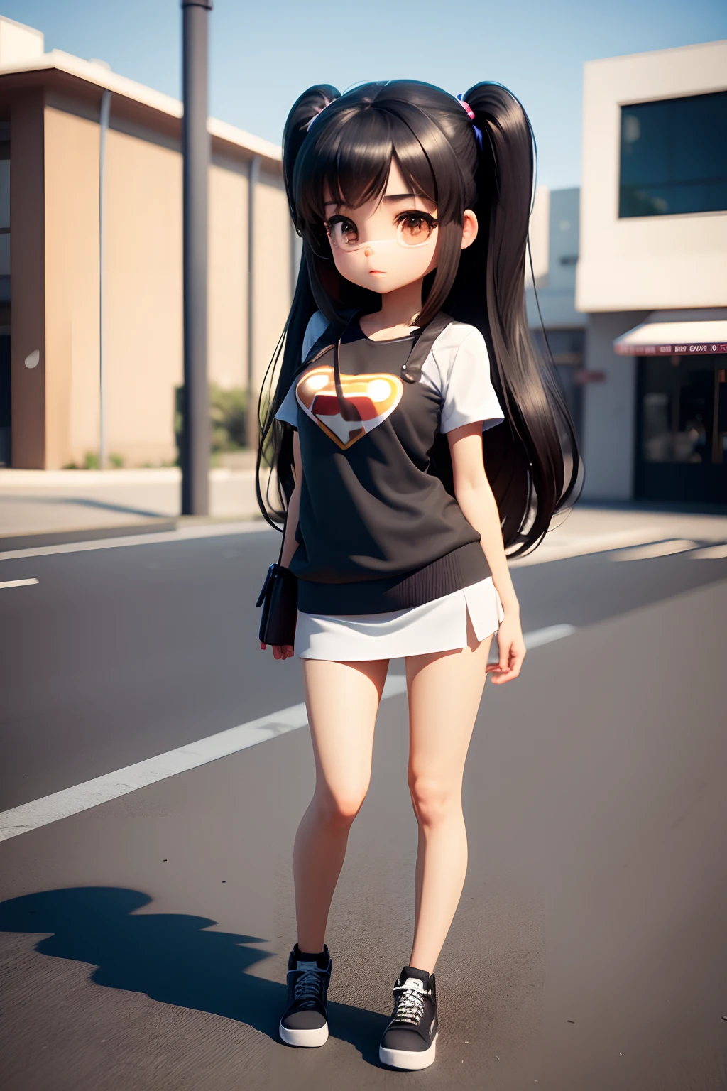 1 extremely cute girl,(Head-to-body ratio:1:1),High quality cartoon pictures,estilo cartoon 3d,Super cute,,Full body like,Moe new big head