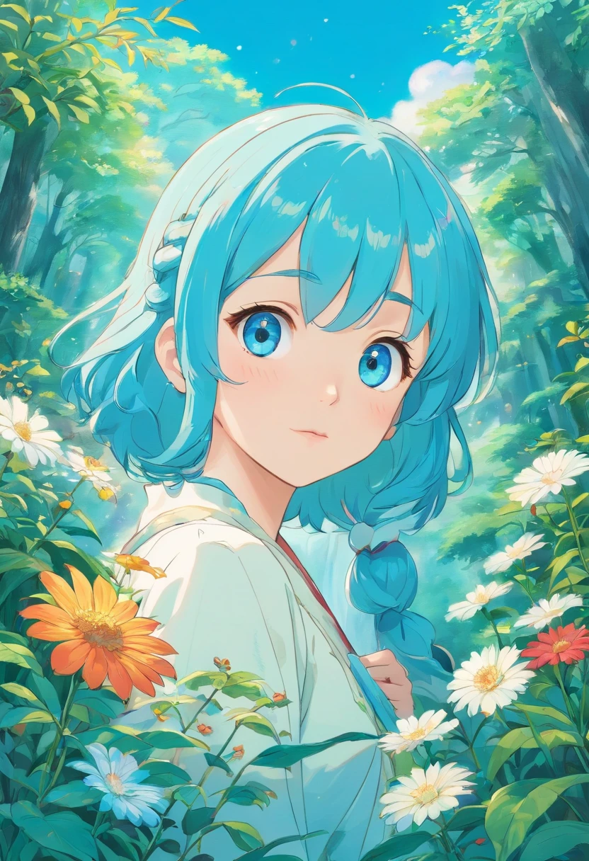 Draw beautiful sparkling blue eyes, just show the eyes , in the style of tranquil gardenscapes, colorful animation stills, masami teraoka, aquamarine, paul gauguin, Embry style, honest portrayal