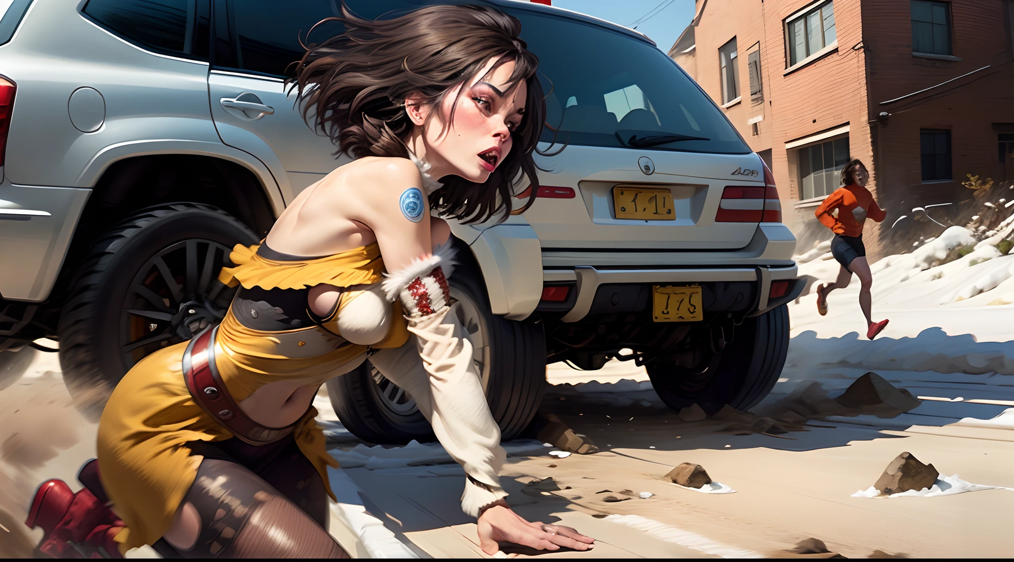 Björk runs over people with SUV