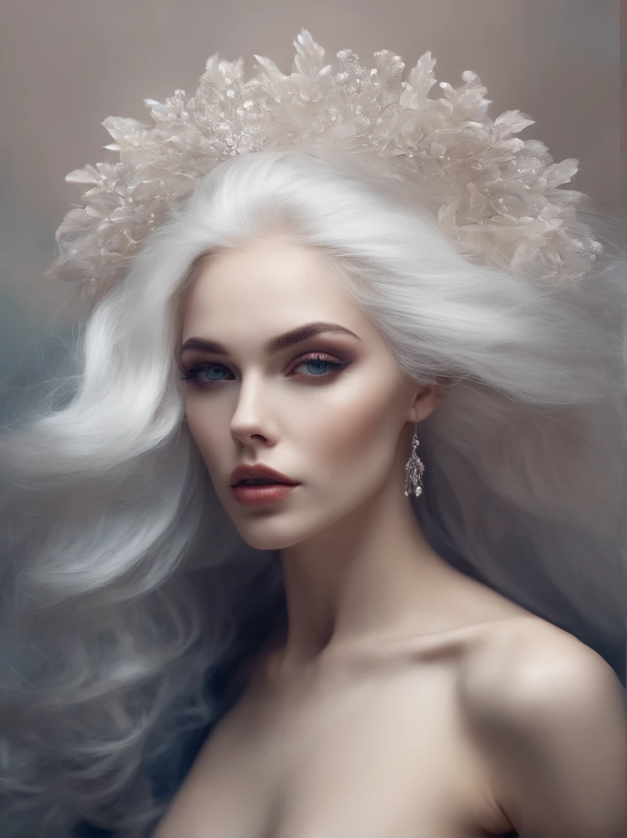 white hair fullnude erect through full body