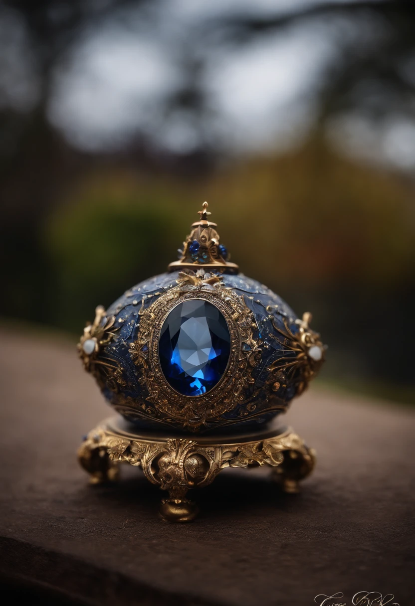 item, objeto, Amazing Celestial Piece, Made of an ethereal metal that glows with a pale, luz misteriosa. Em seu centro, There is a dark blue gemstone that seems to contain an infinite universe of miniature stars and galaxies. The crown is adorned with angel feather carvings and antique engravings