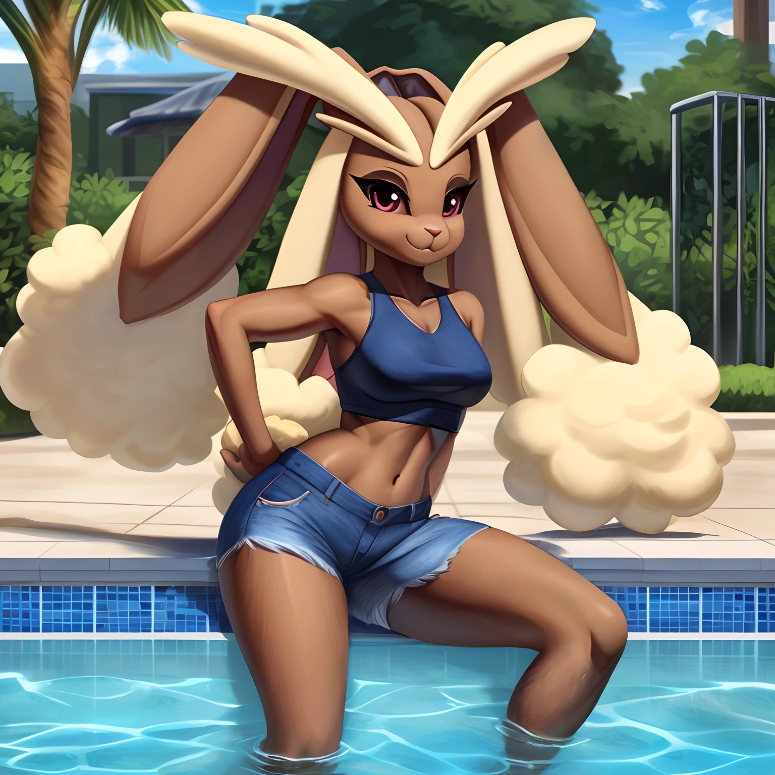 Gadget Hackwrench, younger, mouse, blonde hair, long hair, narrowed eyes, blue eyes, pink nose, body fur, small breasts, detailed body fur, detailed face, detailed eyes, glistering body, shiny body, gorgeous body, masterpiece, high quality, ((naked, )), full body, feets with three toes, 3 toes, beach, clear sky, skinny, sit on beach towel, legs spread, blushing, hands on belly, seductive,
