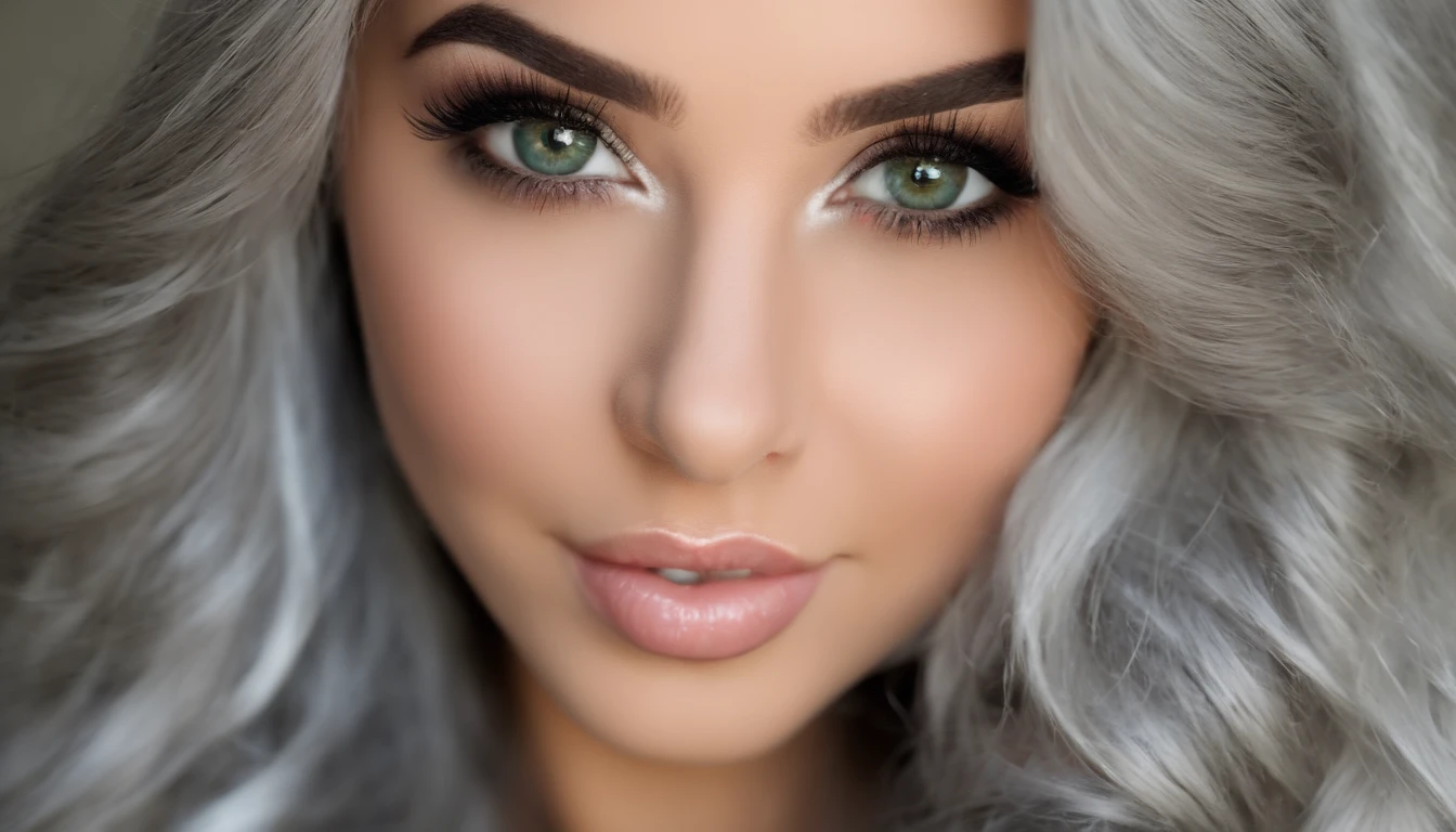 Woman in white tank top and ripped jeans, Sexy girl with green eyes, Portrait of Sophie Mudd, (Big Eyes:1.2 ), (Subtle turquoise eyes), (Voluminous gray hair:1.8), (Silver-haired hair), (large eyes), (Silver-haired hair), (large eyes), (Silver-haired hair), (large eyes), Selfie of a young woman, without makeup, natural makeup, Straight Looking at the Camera, Faces with artgrams, Subtle makeup, Amazing full-body shots, Pierced green eyes, Beautiful angles, attractive pose, Cute Girl, Sexy Pose, full body photograph, s whole body, full body shooting, Brunette Goddess, High Detail, Satisfying pose, completely naked, orgasm, porn