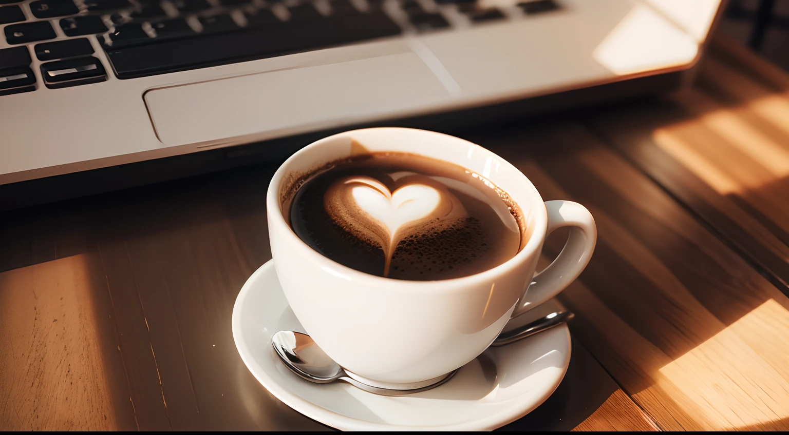 Coffee on the desk