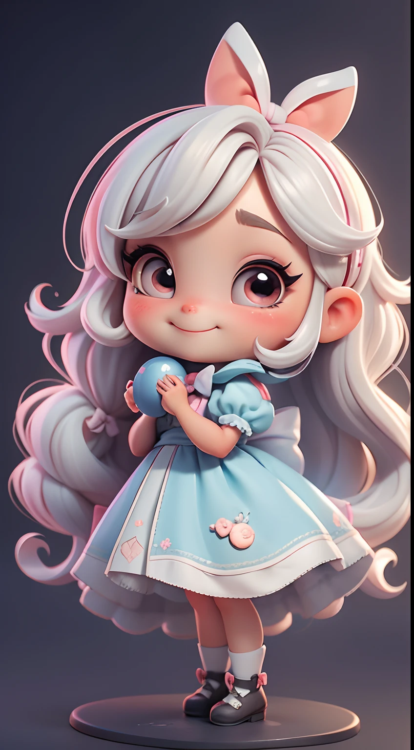 Create an 8K version of Alice's baby loli character.
Boneca Chibi Alice: Deve ficar charmoso e bonito, Preserve the iconic elements of the original character. Alice Chibi deve ter um rosto redondo com grande, olhos brilhantes, long eyelashes and rosy cheeks. Seu cabelo deve ser curto e tons brilhantes de castanho claro ou claro.
Vestido bonito: Vestir Alice chibi em um Vestido bonito e elegante em tons de vermelho ou branco. O vestido pode ter babados, renda & detalhes, referring to the theme of Wonderland. Add loops or ribbons, Para dar um toque de delicadeza.
avental & Arco: Adicione um avental branco sobre o vestido de Alice Chibi, It is tied at the waist with a thin bow. O avental pode ter pequenos detalhes, como bolsos ou bordados finos.
Meias e sapatos bonitos: Complete o look chibi de Alice com meias listradas azuis e brancas ou detalhes divertidos. standingn, Coloque sapatos de boneca bonitos, com gravatas ou fivelas.
Magic Accessories: Add charming accessories to Alice's chibi, like a bow in the hair or a tiara with Wonderland details. You can also get your hands on beautiful themed accessories.
Certifique-se de adicionar sombras, texturas e detalhes nos cabelos, Alice Chibi's clothes and accessories, to make it even more charming and charming. Give him a smiling expression and a sweet smile on his face, olhos fechados, orando, Capturing the essence of the character in a subtle and charming way.