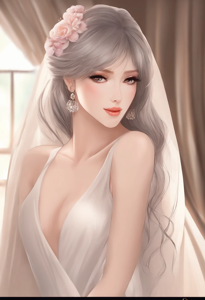 melhor qualidade, The woman is tall and slender, with a graceful appearance. Ela tem cabelos longos e sedosos que fluem suavemente pelos ombros em uma tonalidade loira. His eyes are deep and mesmerizing, com um azul claro que brilha com vivacidade. The eyebrows are delicately arched and enhance the beauty of your eyes.Your face is well proportioned, with slightly rosy cheekbones and full lips that display a soft shade of natural pink. She has flawless skin, com uma tez suave e radiante. His figure is elegant, com uma cintura fina e curvas suaves que acentuam sua feminilidade. She's naked showing off her natural beauty, Sitting with her legs open showing her big tits and her perfect pink vagina and her confidence radiates charm. Japonesa