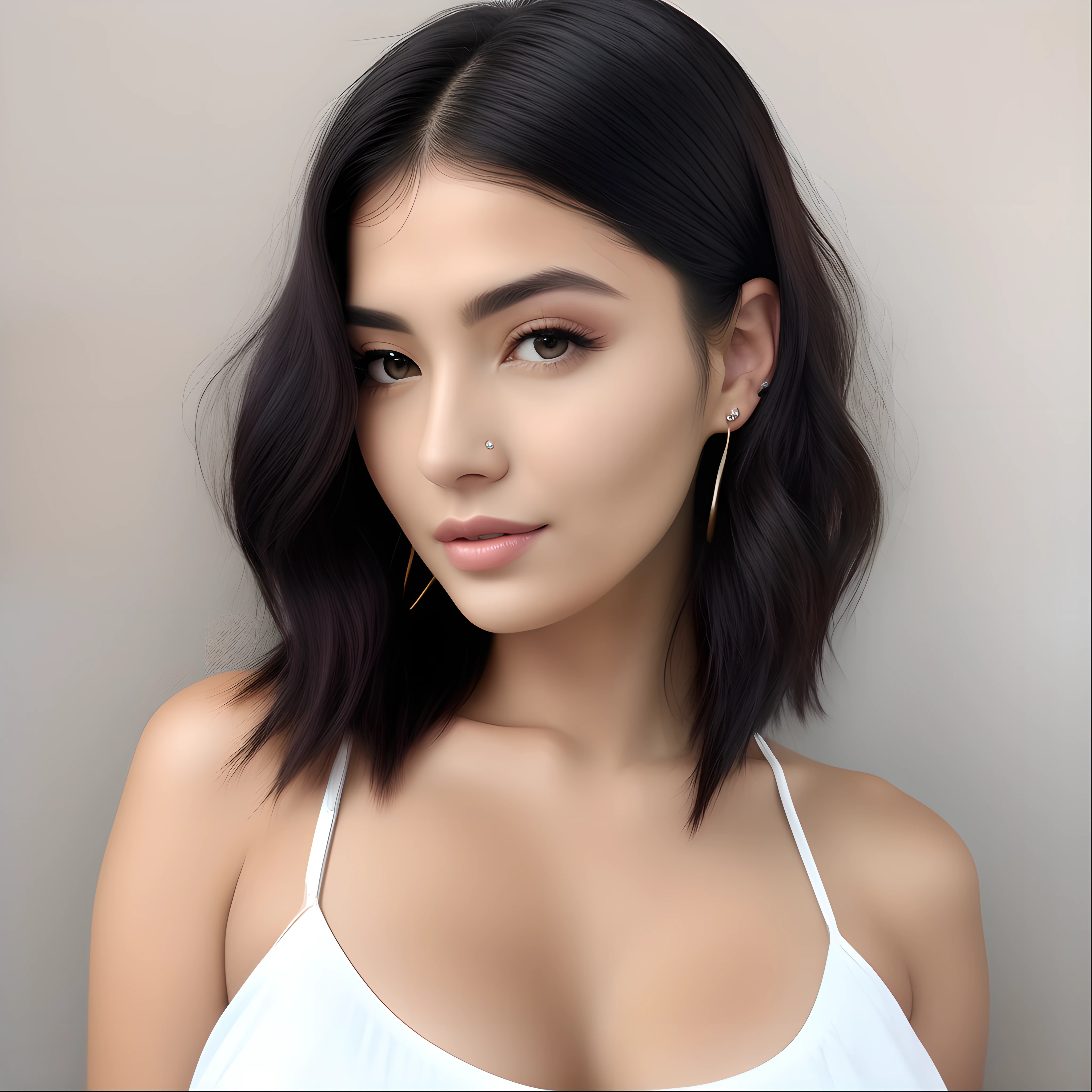 8k, high resolution, super beautiful white skin black hair woman.