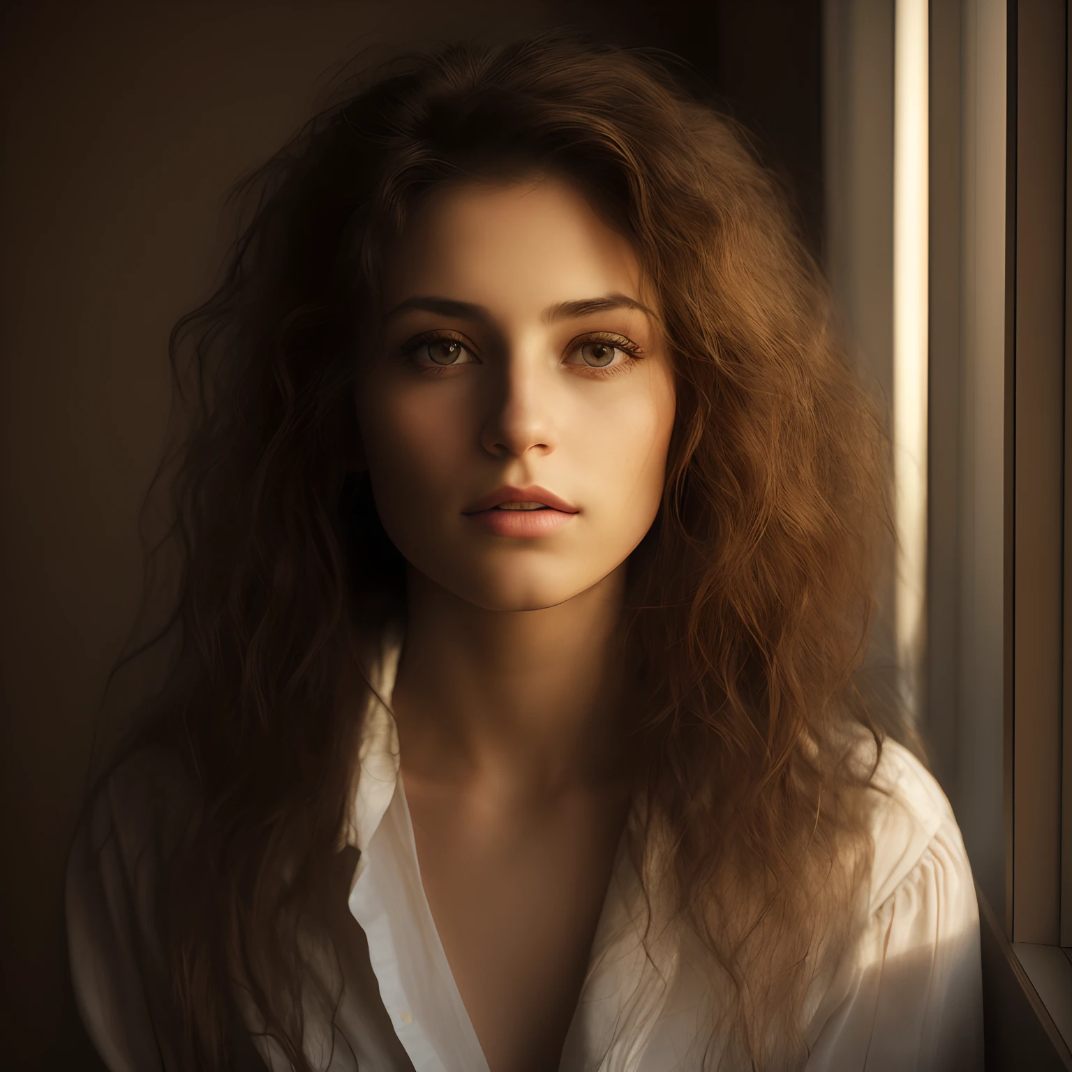 arafed woman with long hair looking out a window, medium portrait soft light, soft portrait shot 8 k, portrait soft light, beautiful portrait lighting, portrait soft low light, beautiful soft lighting, photo of a beautiful woman, beautiful portrait photo, portrait of a beautiful model, medium portrait top light, gorgeous soft lighting, 7 0 mm portrait, 60mm portrait