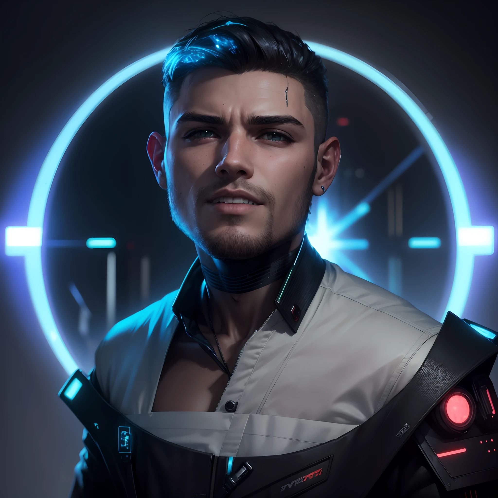 cyberpunk handsome boy, realistic face, 8K, Ultra realistic,