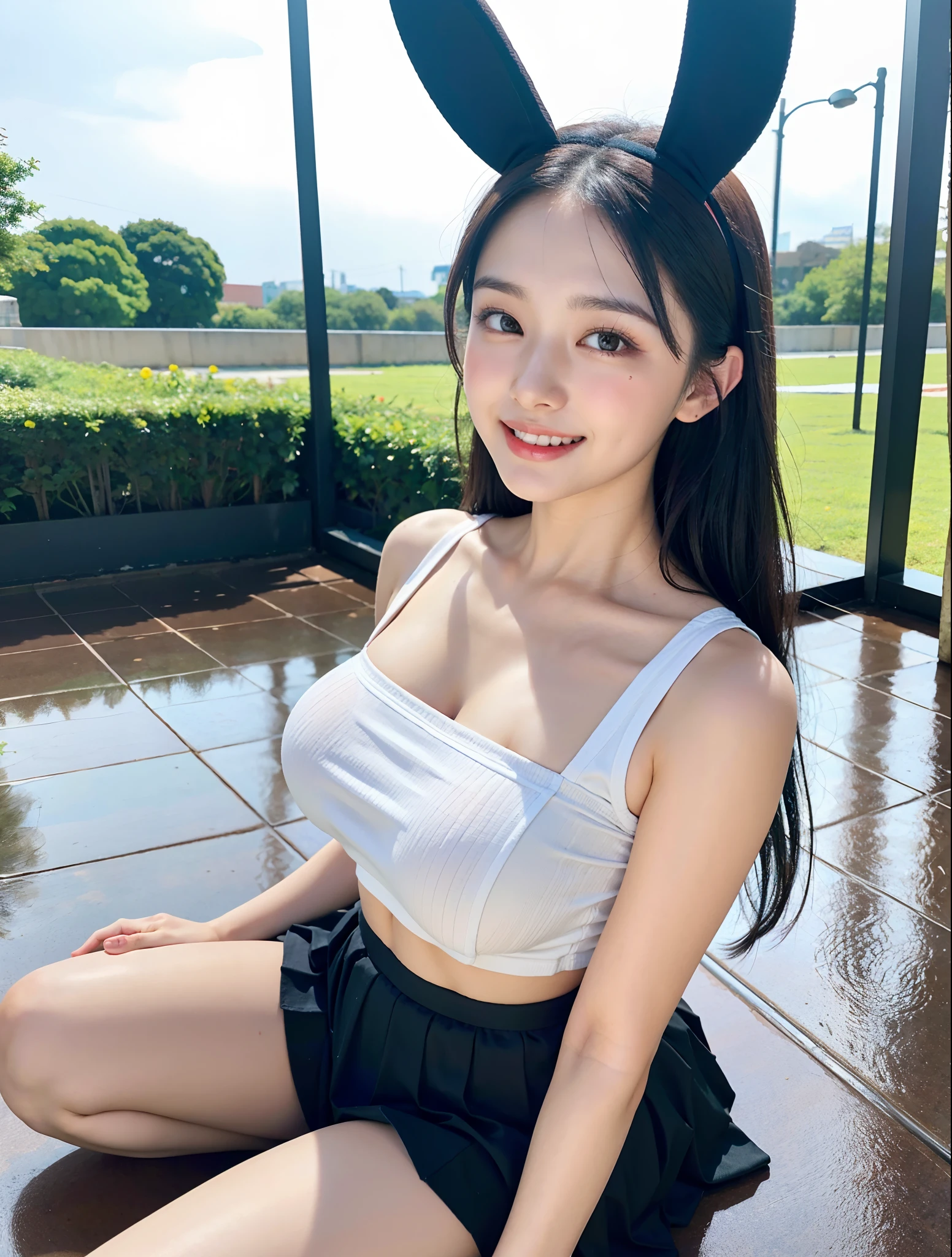 (realistic、Like a photograph、live action、8k, Photoreal, RAW photo, best image quality: 1.4), Single-lens reflex camera、RAW photo, highest quality, realistic, Highly detailed CG Unity 8k wallpaper, Depth of written boundary, cinematic light, Lens flare, ray tracing, realistic background、(jacket、wearing a jacket:1.3,wearing a black shirt:1.1、Tight Skirt:1.4、skirt lift:1.37、lift up the skirt、Detailed black lace panties:1.2、cleavage、black bra、big breasts)、panty shot、Random hairstyle with pink inner color:1.2、long hair、Hair is up、Standing on the roof of a building、night view:1.4、((super dense skin))、 1 female,Cute Japan Married Woman、affair at work、((whole body:1.5),looking at the viewer:1.1、embarrassed look、i like the style、pay attention to details、perfect costume、earrings、(white skin)、accurate portrait、accurate arm、accurate legs、beautiful legs、Precise thighs