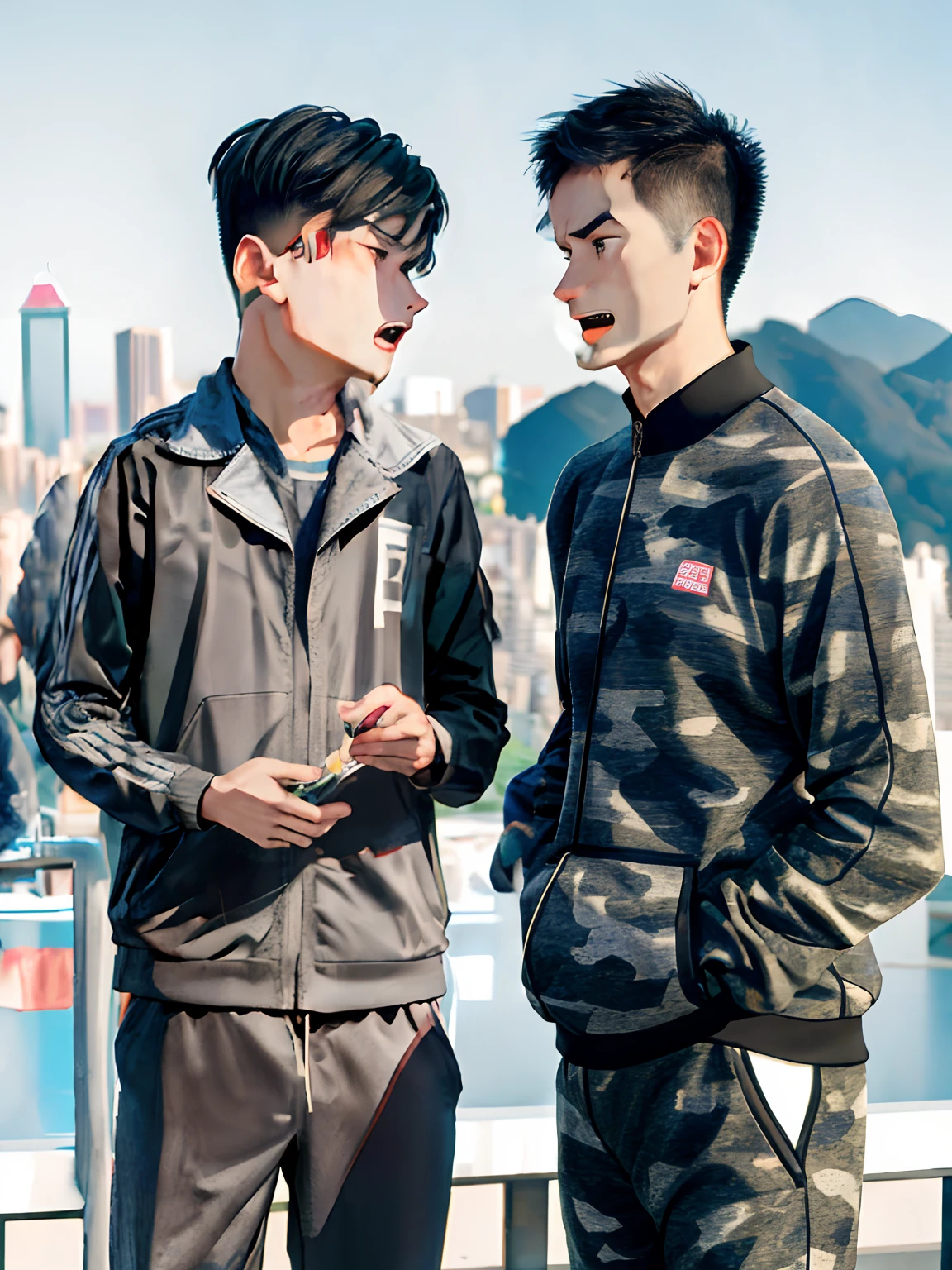 Gray Zhongshan suit