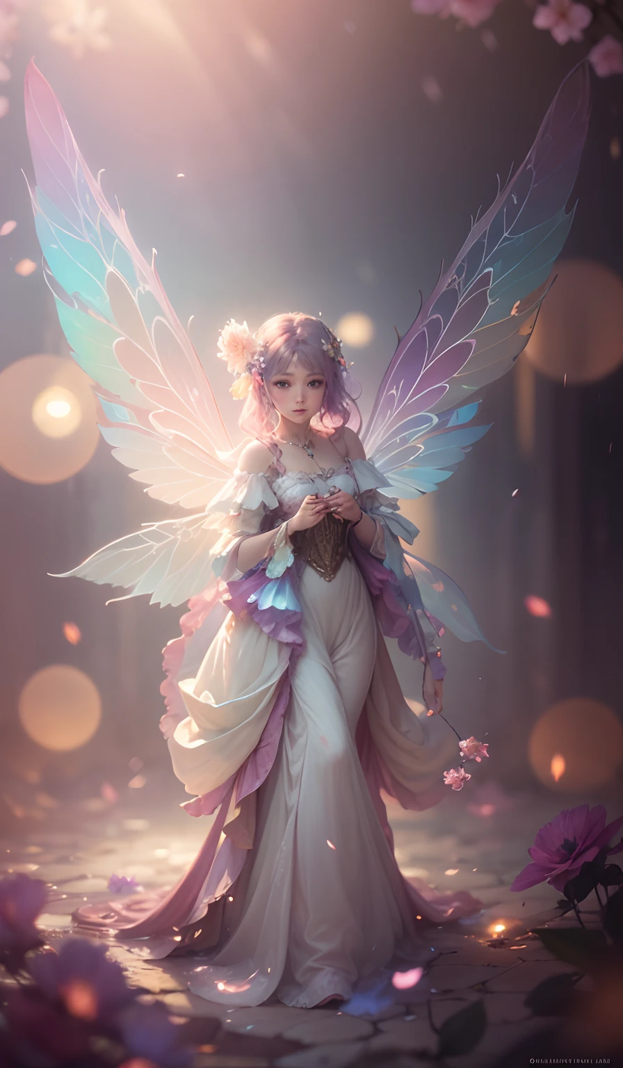 fine art masterclass splash spray trickle daubs of rainbow opaline Prisma Sakuraoil color,Steampunk celestial ethereal ghostly Fairy, HDR, ultra high-detail, centered, bokeh, lens flare, foggy dusk, bloom, light bloom, cinematic lighting, high dynamic range, depth of field, full pose