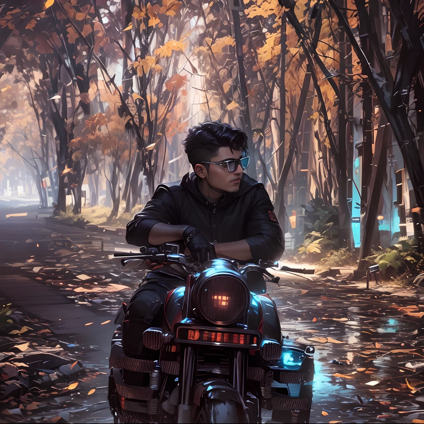 Change background cyberpunk handsome boy realistic face 8k ultra realistic