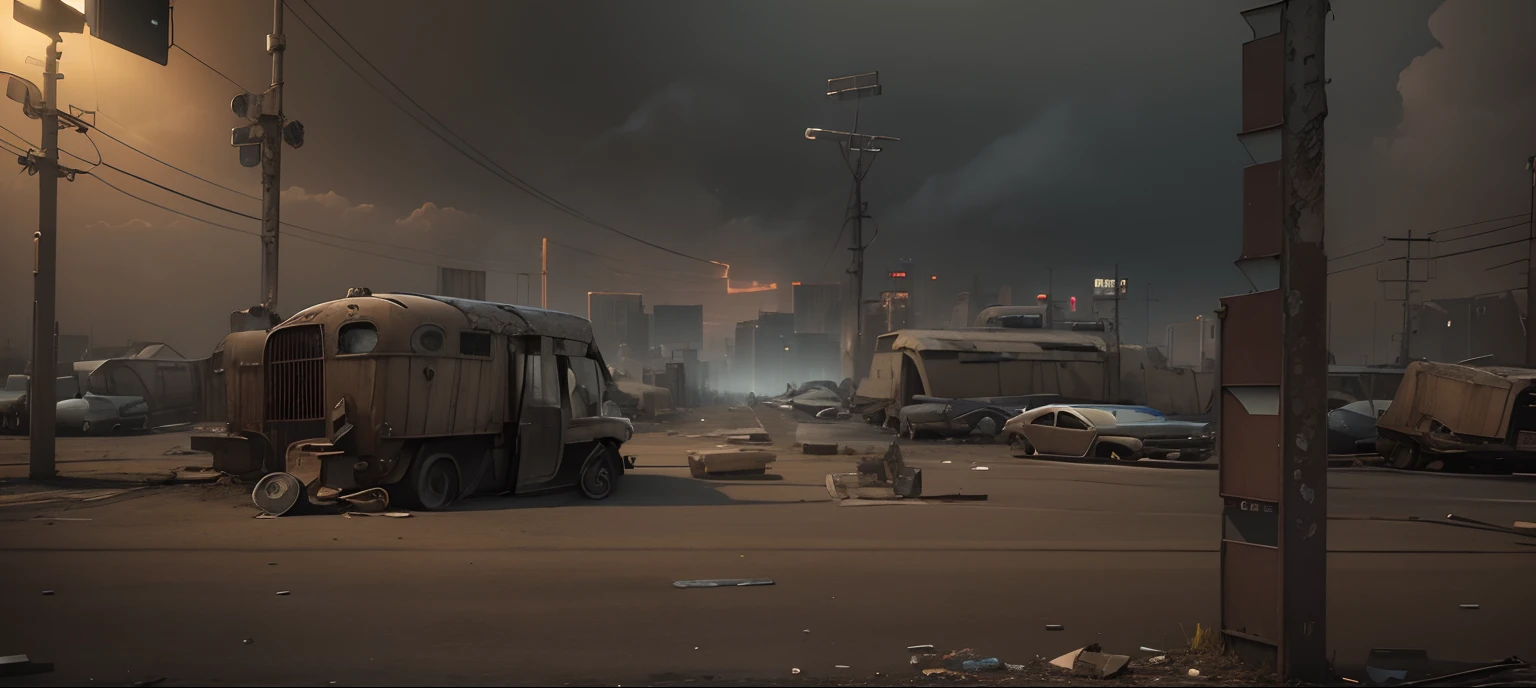 masterpiece)), ((best quality)), 8k, high detailed, ultra-detailed, An abandoned cityscape, bathed in neutral colors, reminiscent of a movie set, with a complex backdrop, abandoned city, neutral colors, film shooting, complex background, desolation, urban decay, cinematic, mysterious, atmospheric.
INFO --auto --s2