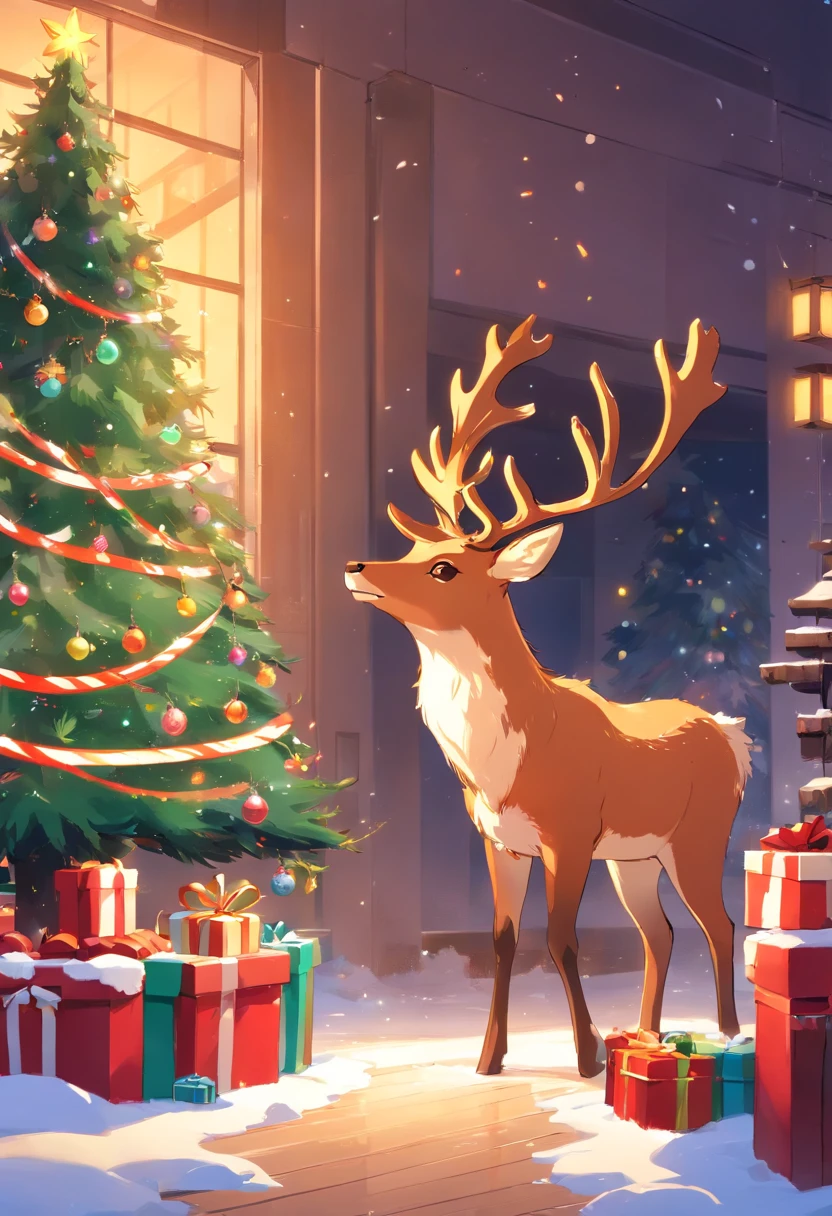 christmas,elk,santa,Bell,gifts,snowflower,Christmas tree