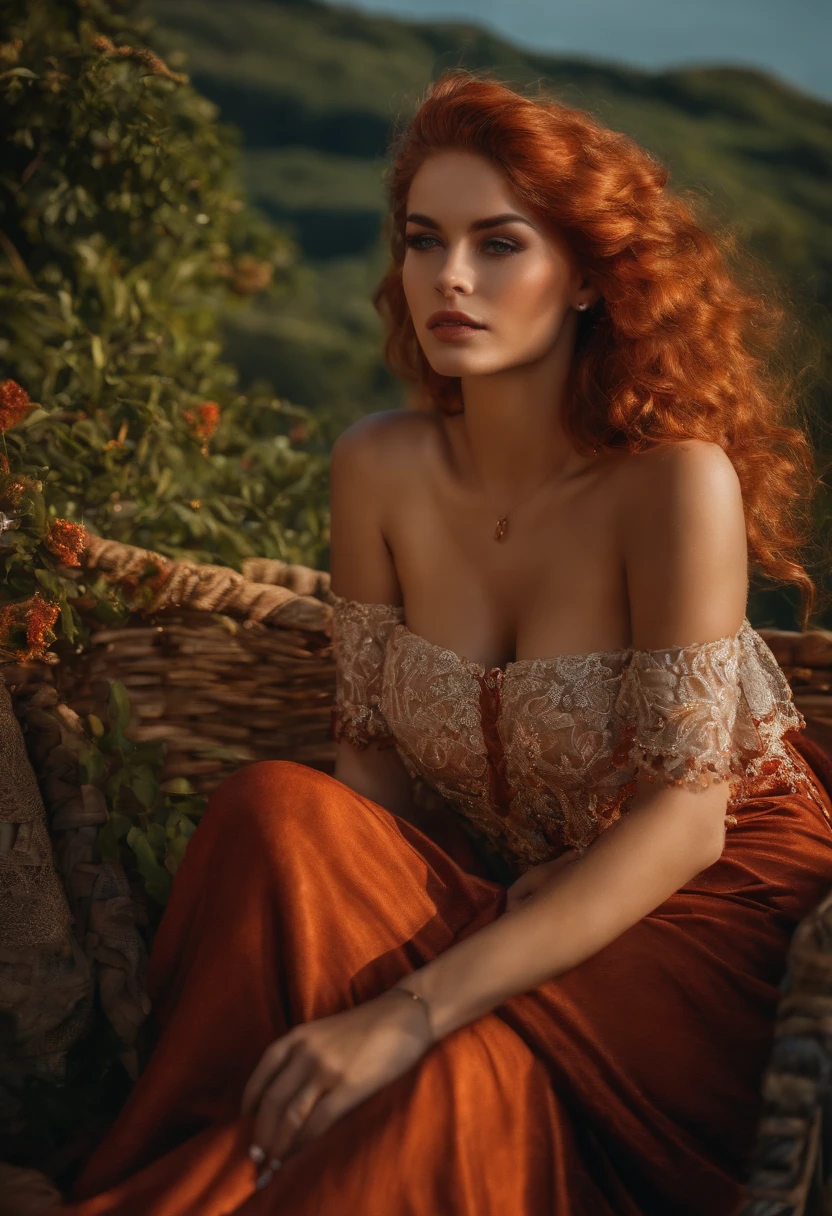 mulher pequena magra ruiva pelada