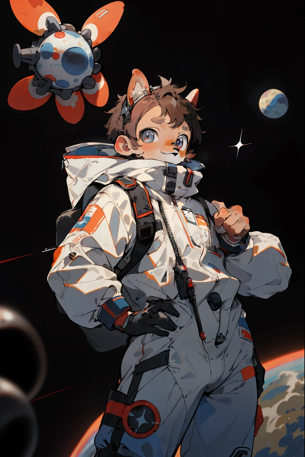 Dachshund in a spacesuit kosmos Blackback