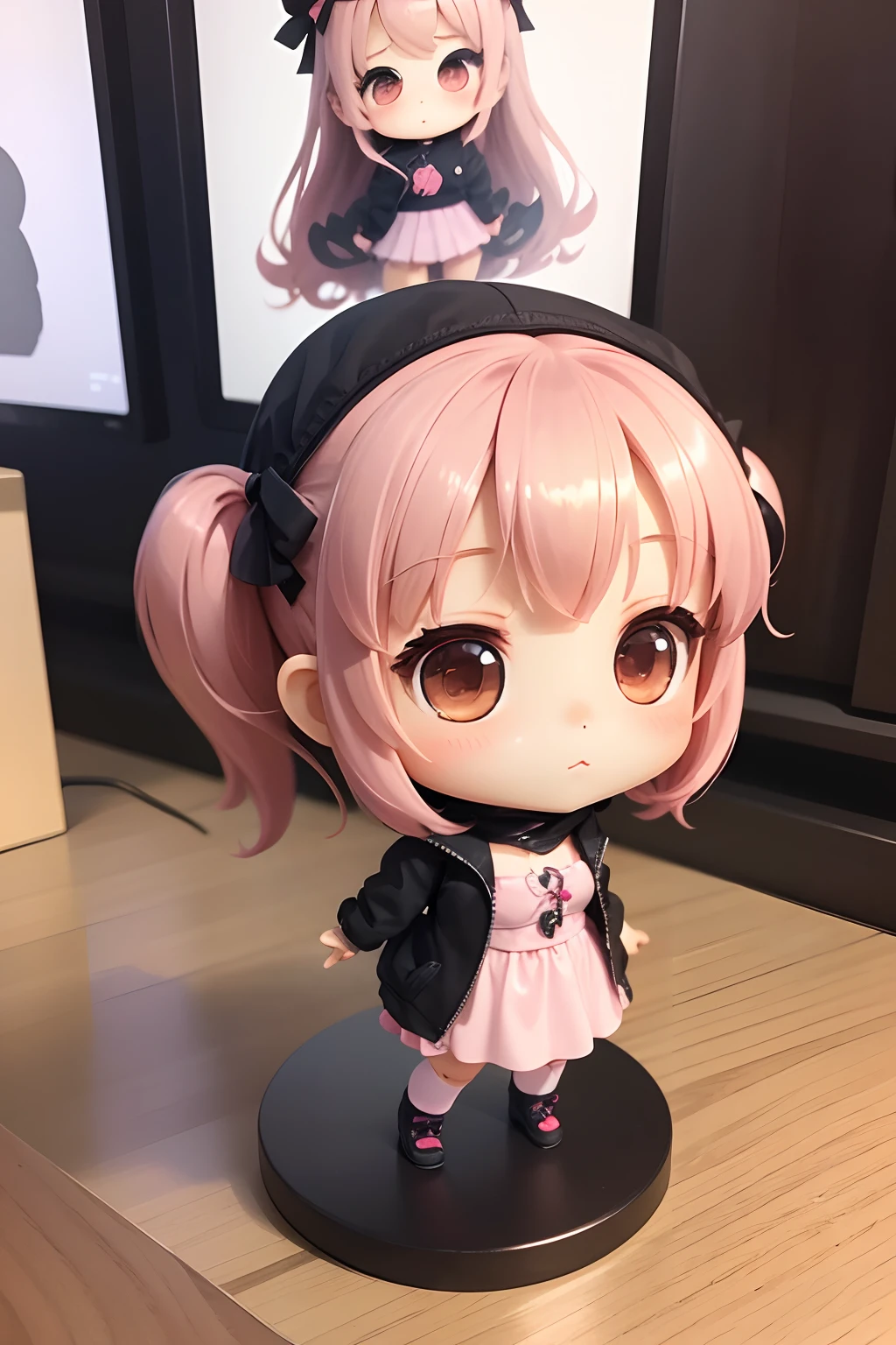 1 extremely cute girl,chibi girl,Plastic cover,Full body like,Moe new big head