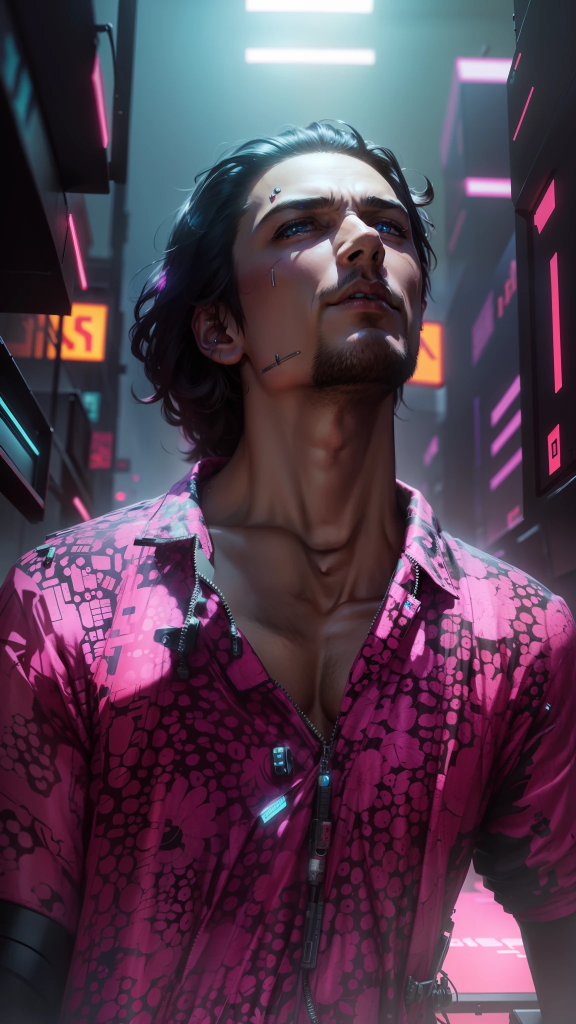 Anime,cyberpunk,man,realism