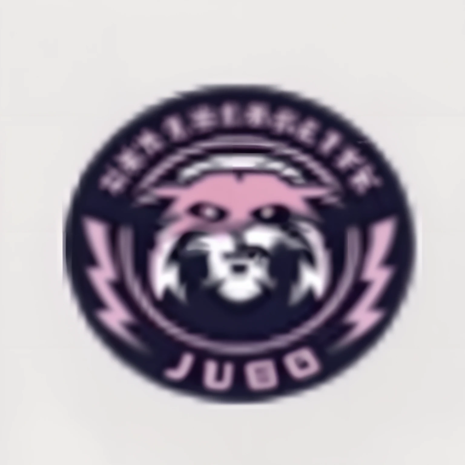 Close-up of white shirt with pink and black logo, Junko Enoshima, jung gi kim, Kim Hyun-joo, jisu choe, junichi oda, logo, logo, kim jung gi, Tamanaka Ito, in an art nouveau style, Jules Julian, art jiro matsumoto, Sports logo, jin kagetsu