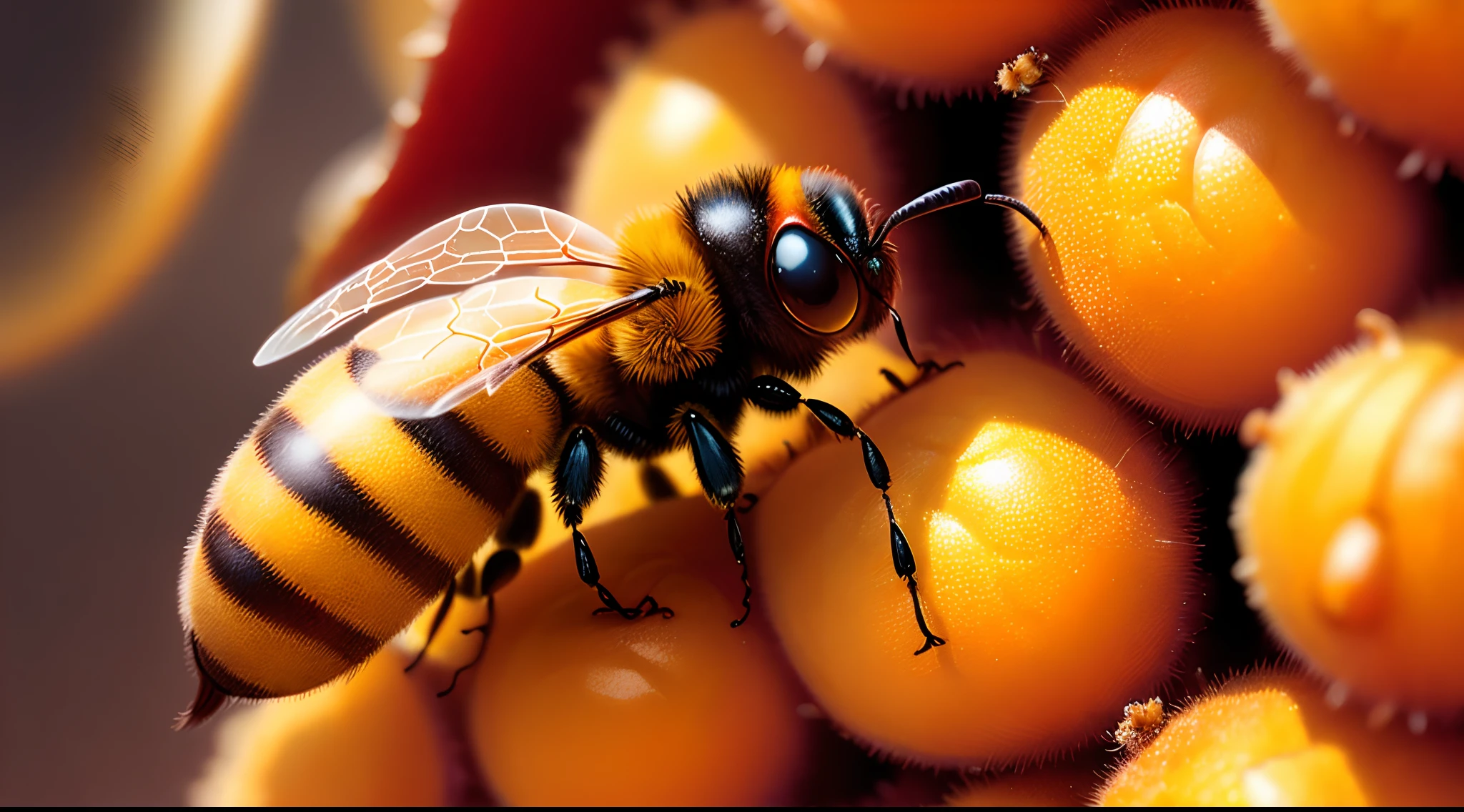 Bee with honey