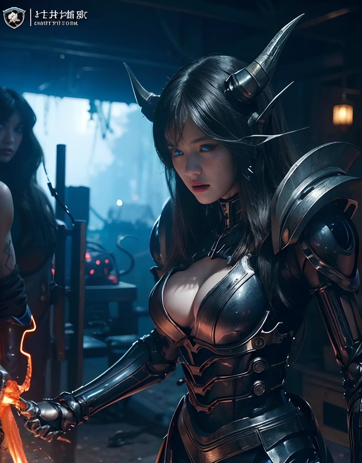 (1 Mechanical Girl)、top-quality、masterpiece、超A high resolution、(Photorealsitic:1.4)、Raw photo、1人、Fight mutants、glowy skin、(((1 Mechanical Girl)))、With a beautiful knife、(Green Metal Bodysuit)、(Kobold、ogre、Fierce battle with orcs),(Fight fiercely against aliens)、Fight fiercely、(beautiful forest background)、(Fighting Demonic Beasts)、(Small LED)、((super realistic details))、portlate、(Strong giant demon beast background),globalillumination、Shadow、octan render、8K、ultrasharp、Colossal tits、Raw skin is exposed in cleavage、metals、Details of complex ornaments、Japan details、highly intricate detail、Realistic light、(Mystical expression),CGSoation Trends、Blue eyes、radiant eyes、Facing the camera、neon details、(Mechanical limbs)、(blood vessels connected to tubes)、Mechanical vertebrae attached to the back、mechanical cervical attaching to neck、(Wires and cables connecting to the head)、Gundam、Small LED、,Mechanical thighs、Toostock、(Hands are also made of machines)、(Attack of the Monster Beasts)、(Wounded in a deadly battle)、