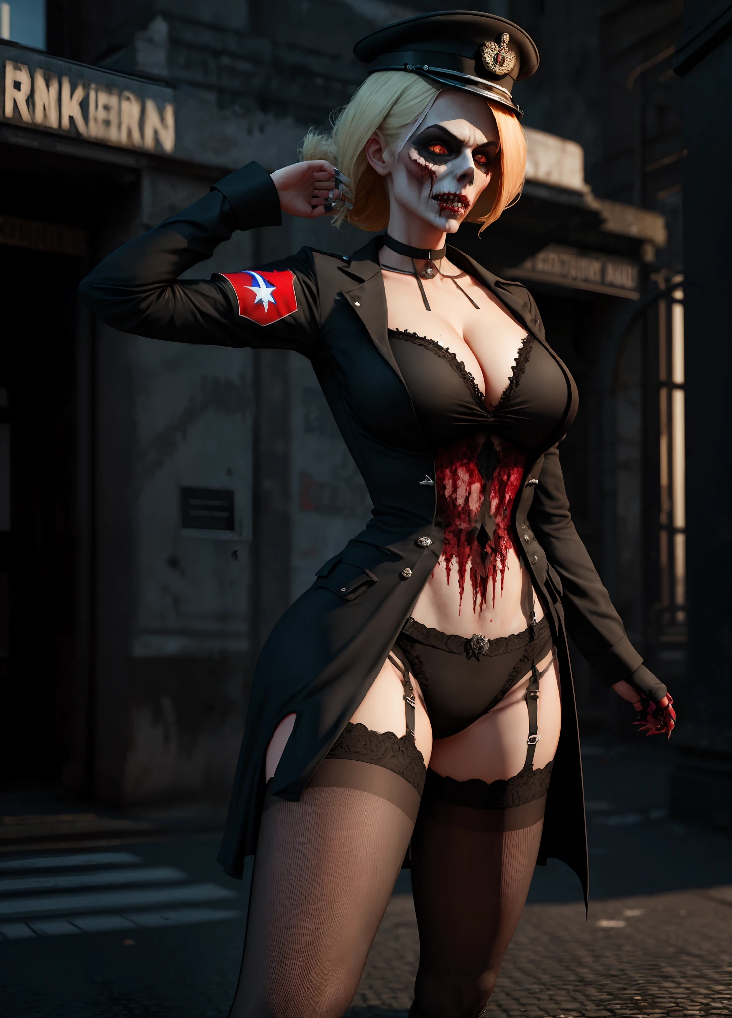 Zombie Frau Berlin Krankenschester Sexy 3d Soldat