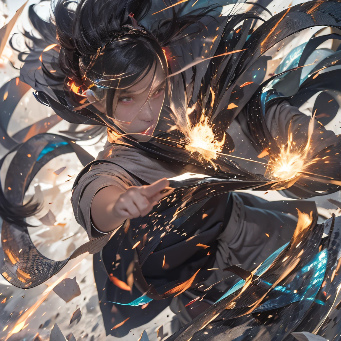 (Sunny)My eyes were full of confusion,He clenched his fists,Rush up,Deliver a fatal blow to your opponent,full bodyesbian,Full Body Male Mage 32K(tmasterpiece,k hd,hyper HD,32K)Flowing black hair,The camp is disorganized,zydink, Rainbow colors, patriot (rainbowing), (Linen batik scarf), Angry fighting stance, looking at the ground, Batik linen bandana, Chinese python pattern long-sleeved garment, (Abstract propylene splash:1.2)(((rainbowing))),The male mage was furious,