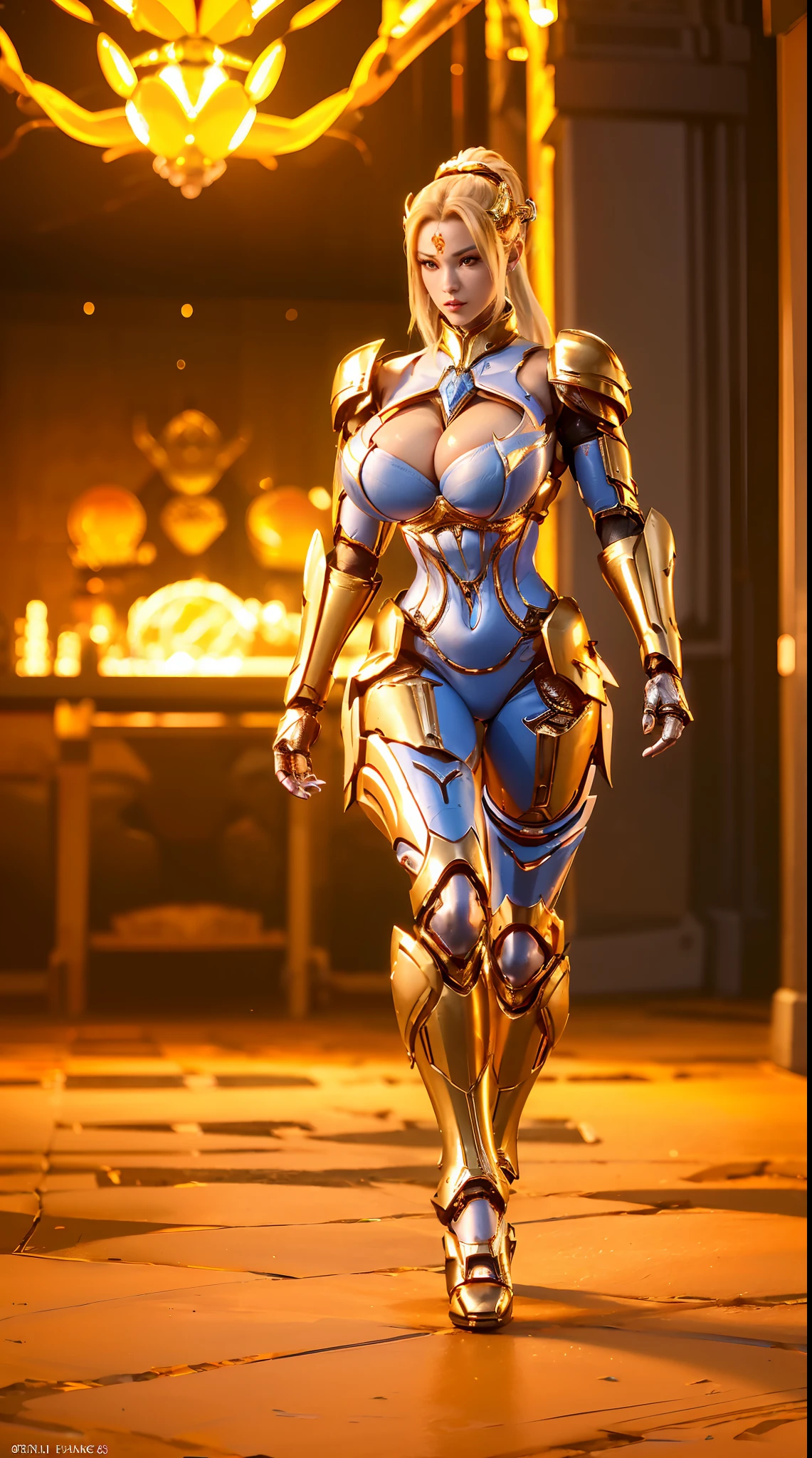 (UNREAL ENGINE 5), (DRAGON QUEEN), PONYTAIL, (HUGE FAKE BOOBS:1.3), (BEAUTIFUL FACE), (BLUE, GOLD, ORANGE), (CYBERPUNK STREET CITY BACKGROUND), (CYBER MECHA ARMOR), (CLEAVAGE), (SKINTIGHT MECHA YOGA PANTS), (MECHA HIGH HEELS), (PERFECT BODY:1.2), (LOOKING AT VIEWER), (WALKING DOWN:1.3), MUSCULAR BODY, MUSCLE ABS, UHD, 8K, 1080P.