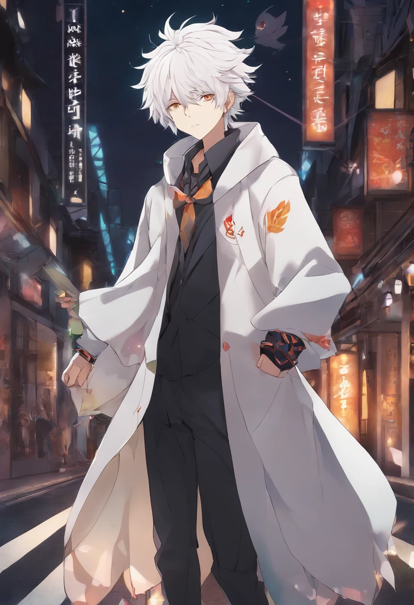 anime character with white hair and yellow eyes, with rabbit ears, holding a rabbit, anime style 4 k, 4k anime wallpaper, 4 k manga wallpaper, anime art wallpaper 4 k, anime art wallpaper 4k, anime art wallpaper 8 k, from arknights, best anime 4k konachan wallpaper, anime wallpaper 4k, anime wallpaper 4 k, nagito komaeda dressed up as a Ghost on a Halloween decorated street