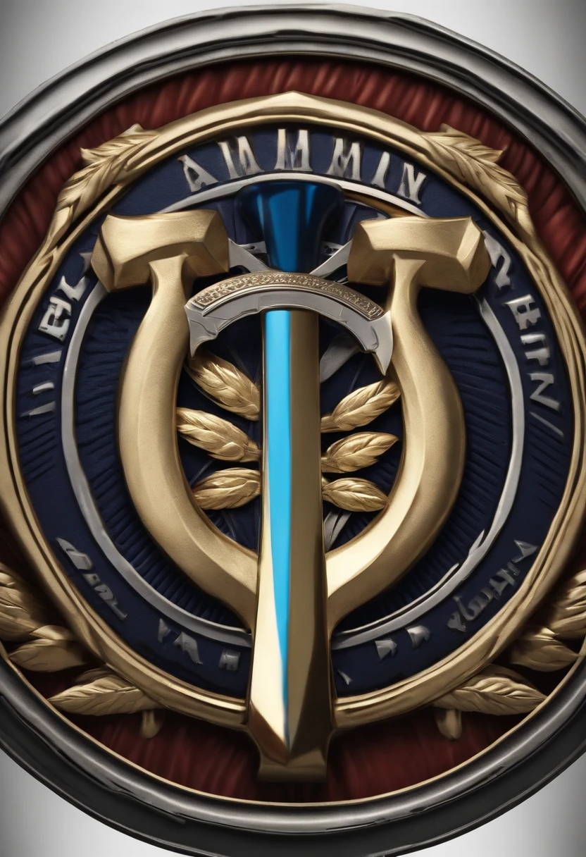 (Game Achievement Medallion Design),Silver medal,Flat 2D effect,Ear of wheat border,(In the middle of the medallion there is an icon of the intersection of a hammer and a wrench)