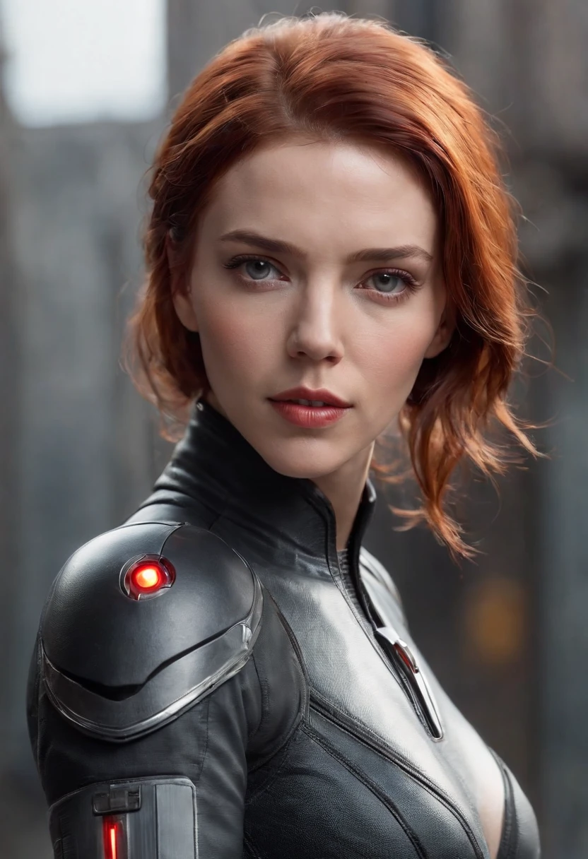 Close-up of a woman with red hair in a white leather coat，Scarlett Johansson plays Black Widow in the Marvel Universe, in an urban setting, Super detailed, White Black Widow costume，Ultra-detailed Black Widow white costume, High-quality facial research, full bodyesbian, Competitive high quality, (Perfect body: 1.1), (Short wavy hair: 1.2), Whole body, Casual pose, Beautiful pose, (Extremely detailed CG 8k wallpaper), (Extremely delicate and beautiful), (Masterpiece), (Best quality: 1.0), (Ultra-high resolution: 1.0), Beautiful lighting, Perfect lighting, Realistic shadows, [high resolution], Detailed skin, Super detailed (((Colorful))), Digital art, metal gear solid concept art, full body concept art, Expert concept art with high detail, concept-art，Such as Ernest Khalimov, fps game concept art, concept-art, craig mullins style, Video game concept art, 4K